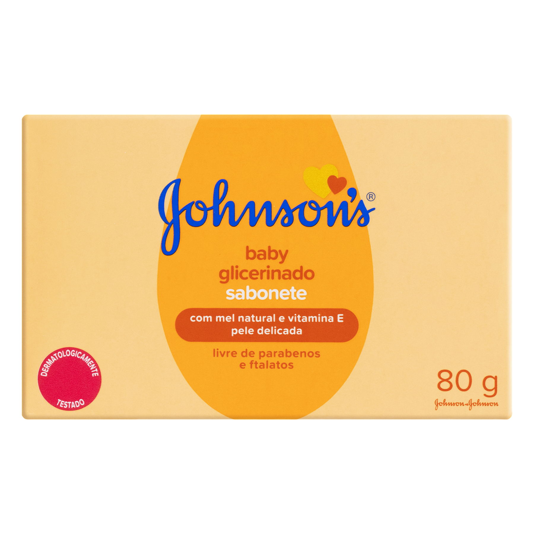 Sabonete em Barra Glicerinado Johnsons Baby Caixa 80g