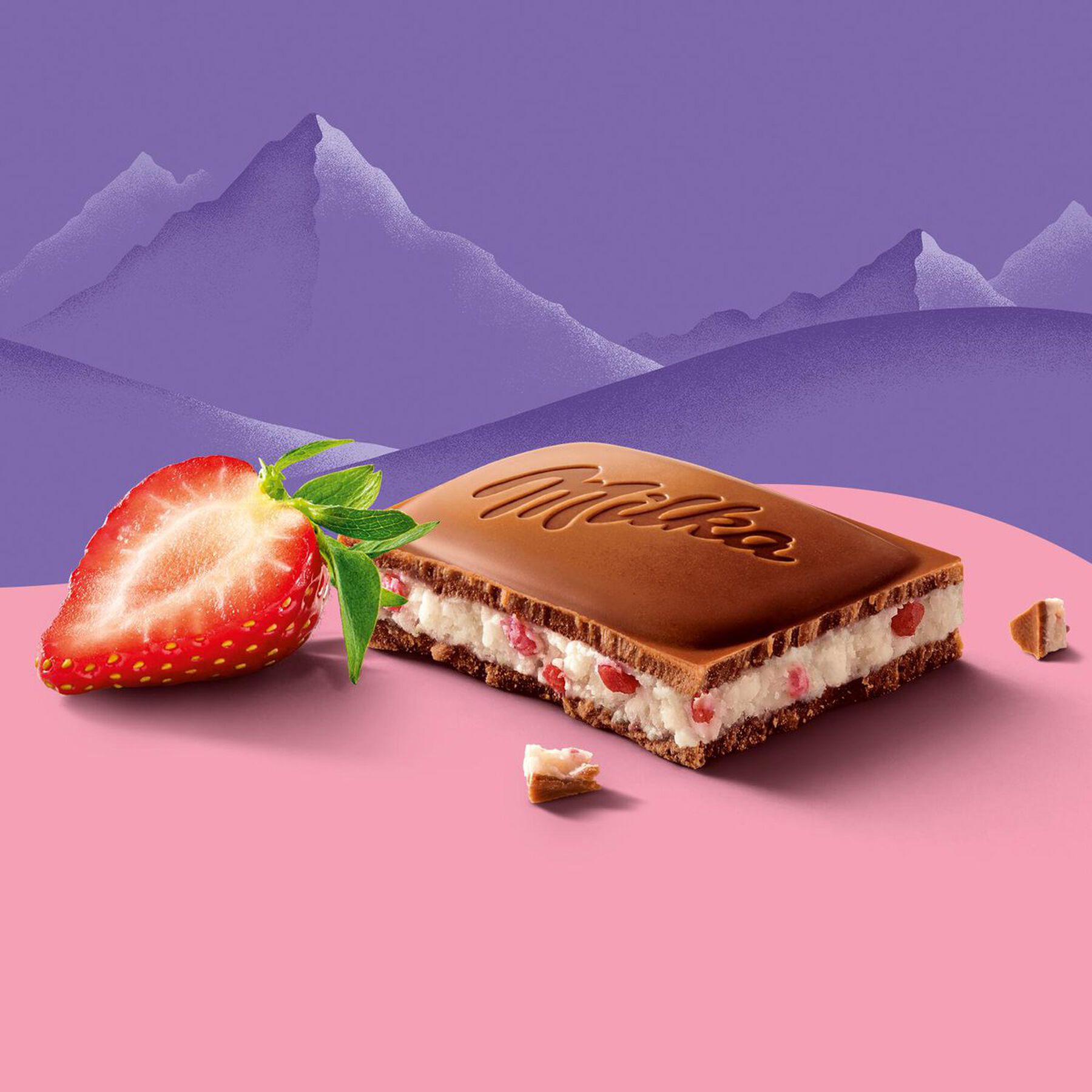 Barra de Chocolate Strawberry Milka 100g