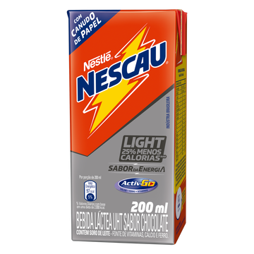 Bebida Láctea UHT Chocolate Light Nestlé Nescau Caixa 200ml