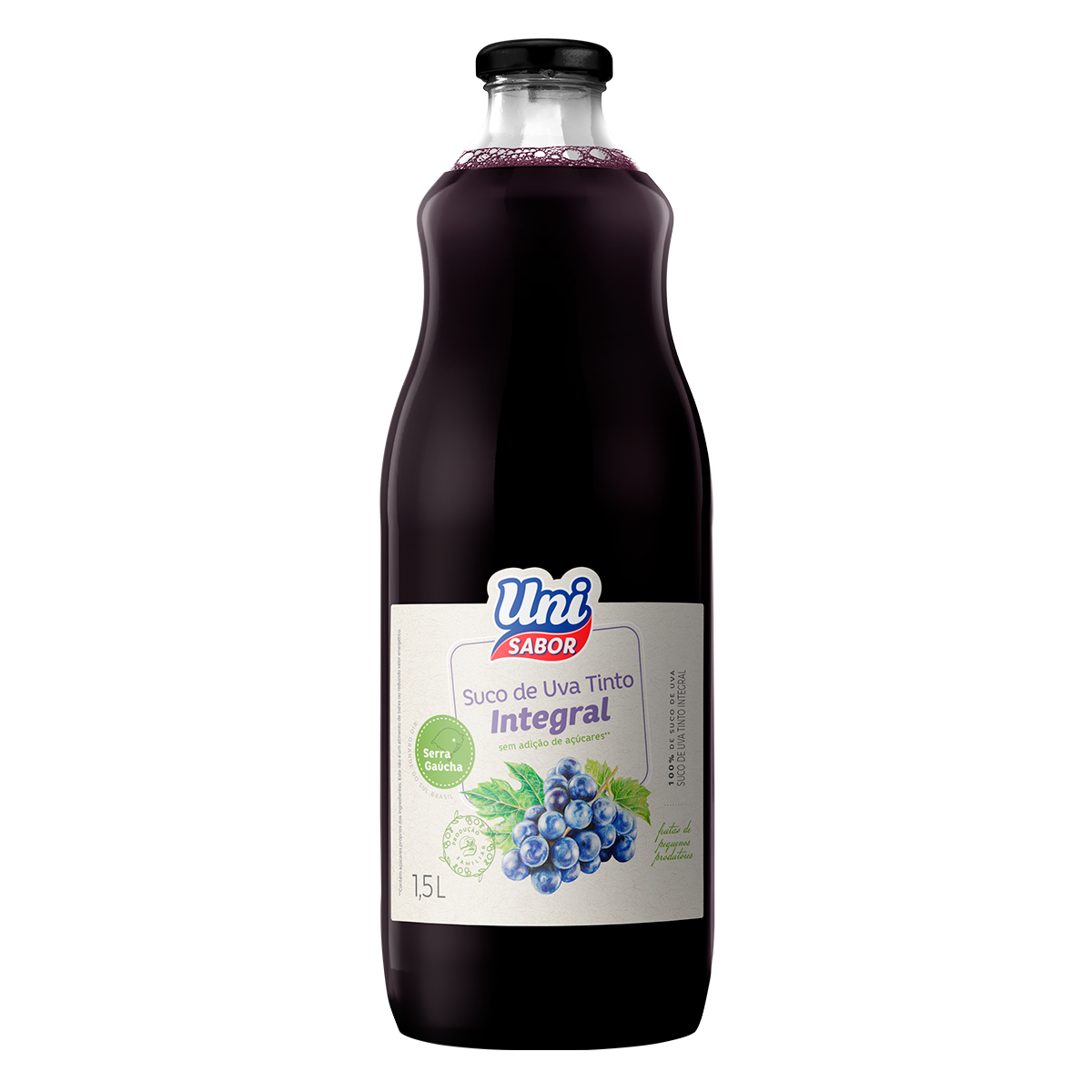 Suco de Uva Tinto Integral Uni Sabor Garrafa 1,5l