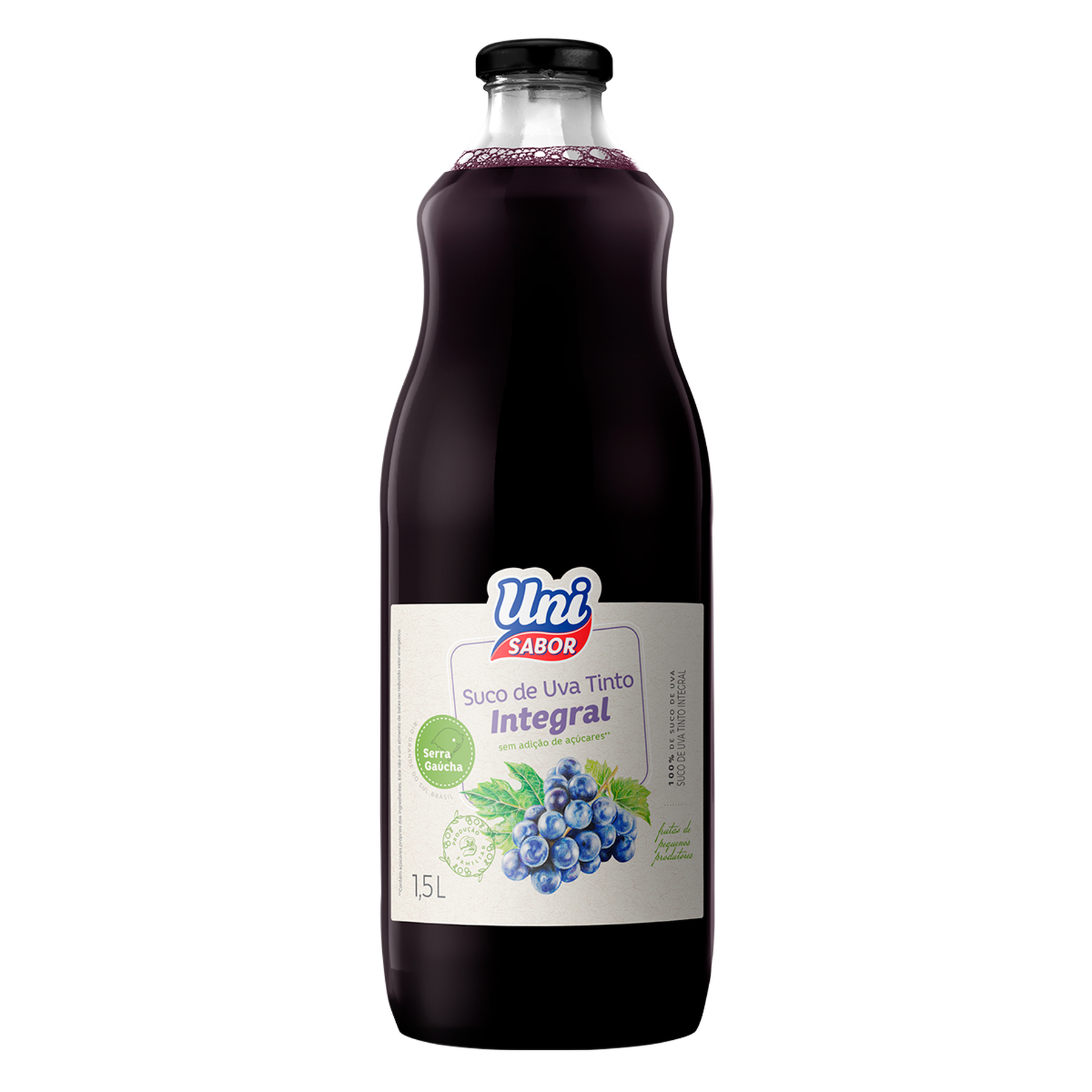 Suco de Uva Tinto Integral Uni Sabor Garrafa 1,5l