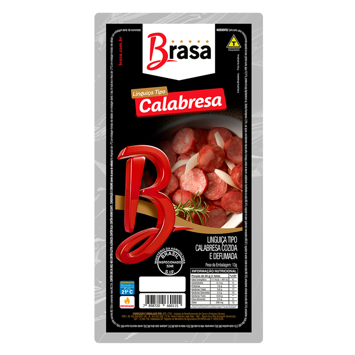Lingui&ccedil;a Tipo Calabresa Brasa 400g