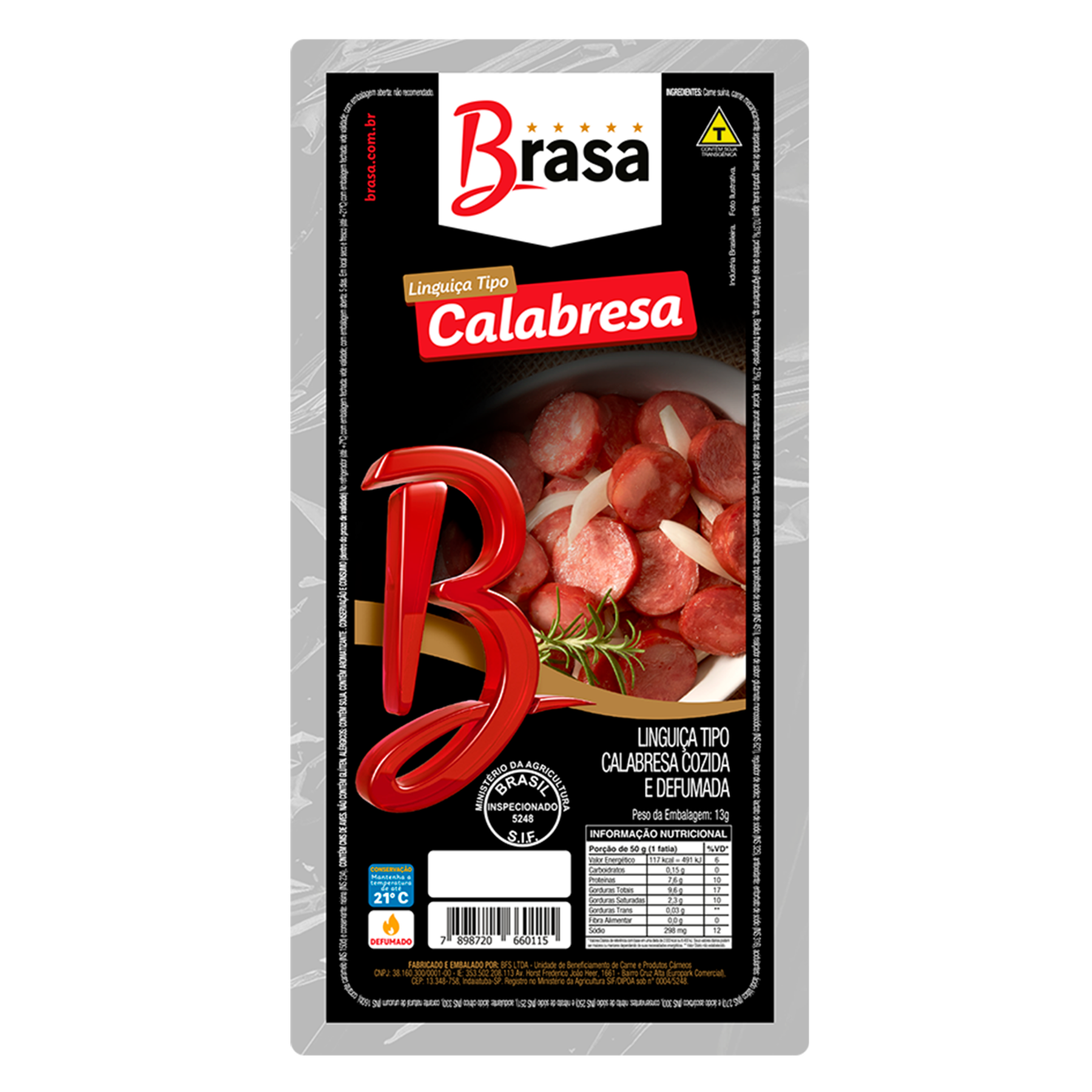 Linguiça Tipo Calabresa Brasa 400g