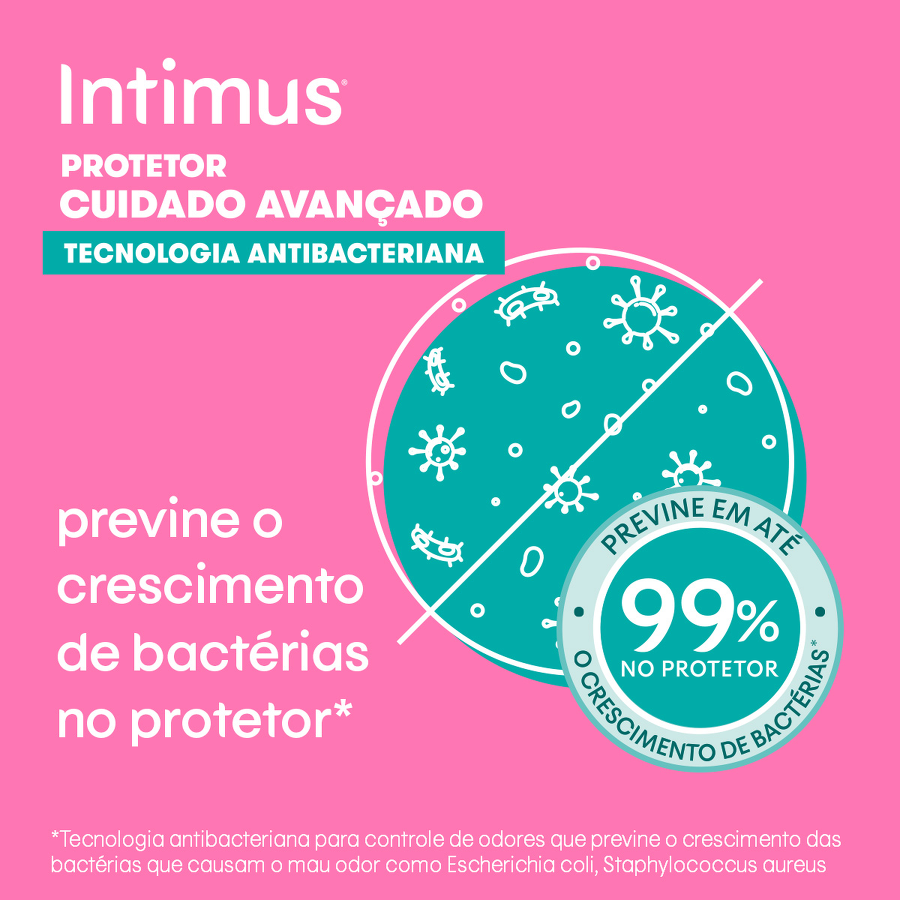 Protetor Diário sem Abas Intimus Antibacteriana Pacote 40 Unidades Leve Mais Pague Menos