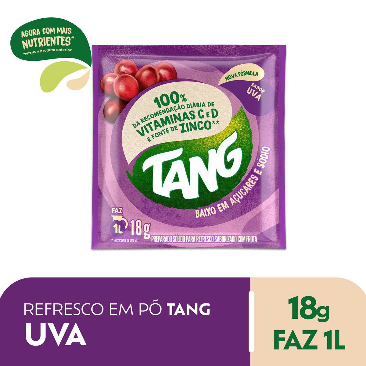 Refresco em P&oacute; Uva Tang Pacote 18g
