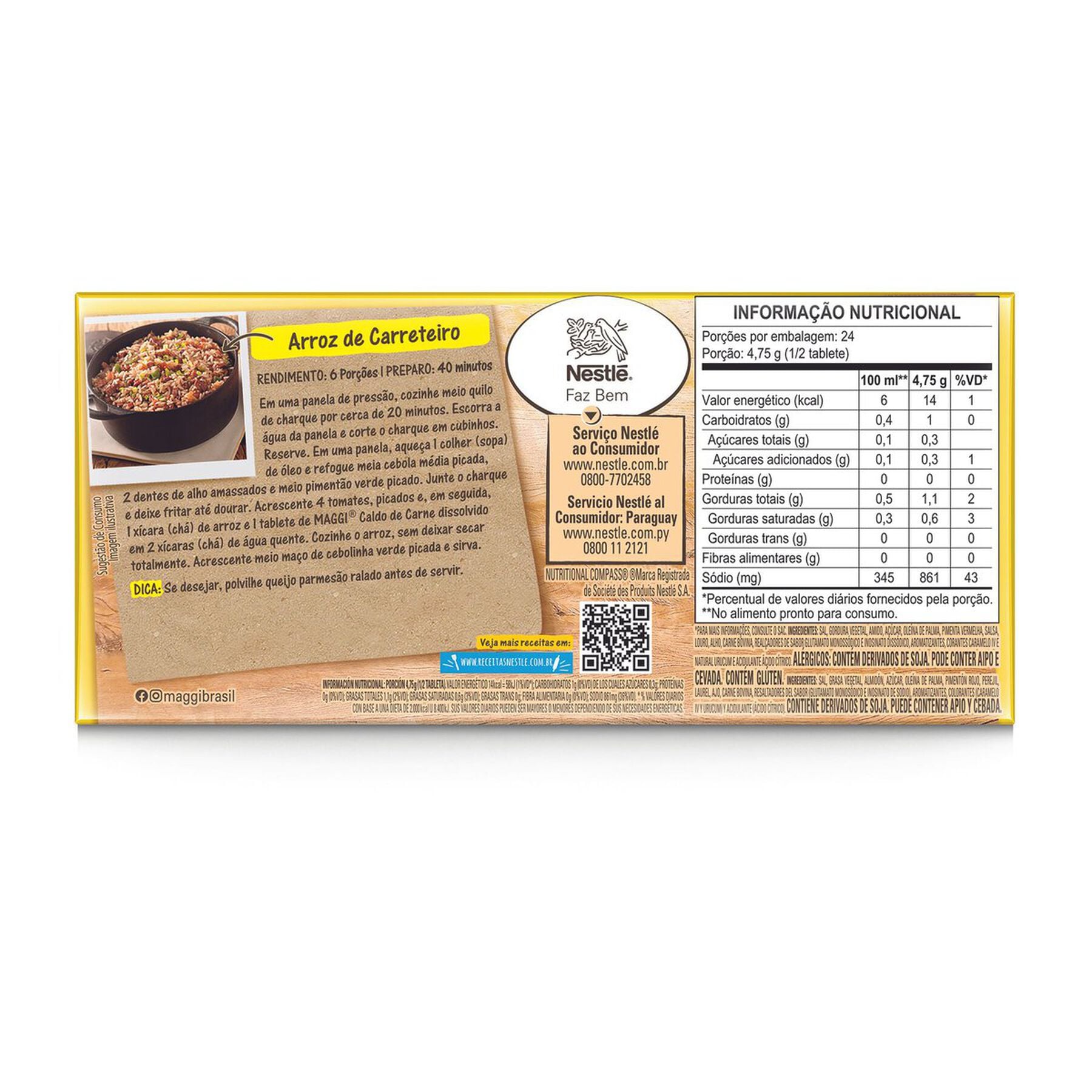 Caldo Tablete Carne Maggi Caixa 114g C/12 Unidades&nbsp;