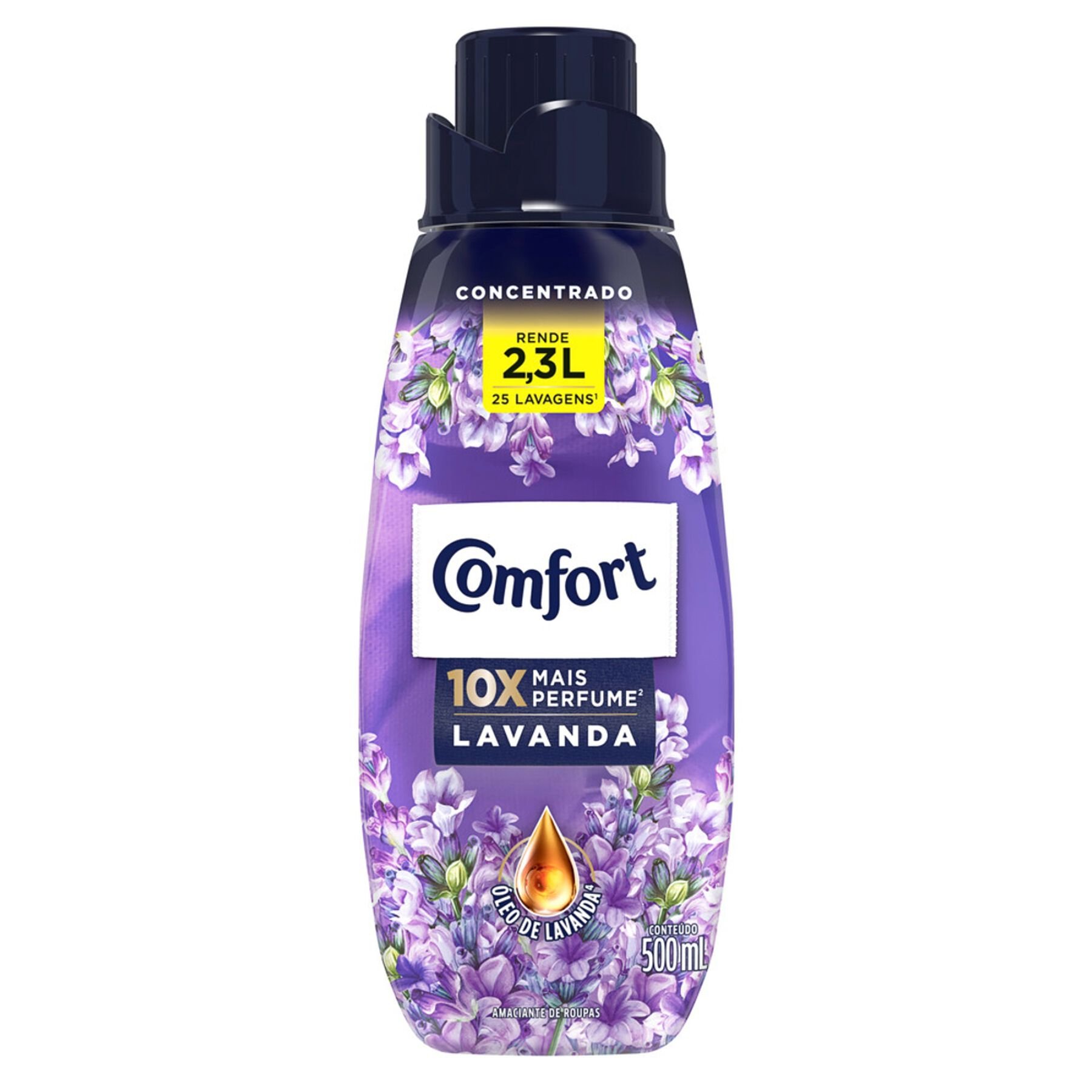 Amaciante de Roupa Concentrado Lavanda Comfort Frasco 500ml