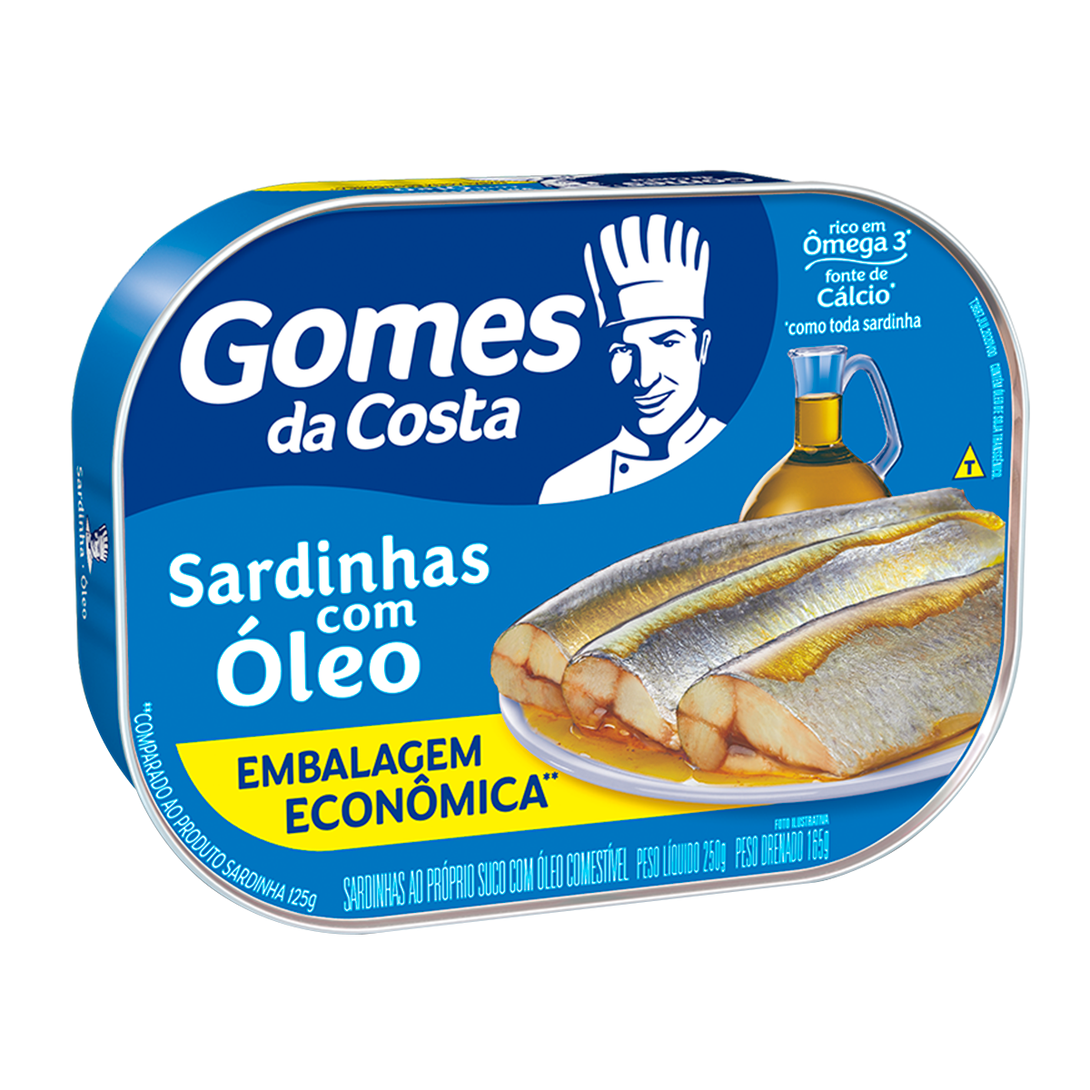 Sardinha com &Oacute;leo Gomes da Costa Lata 250g