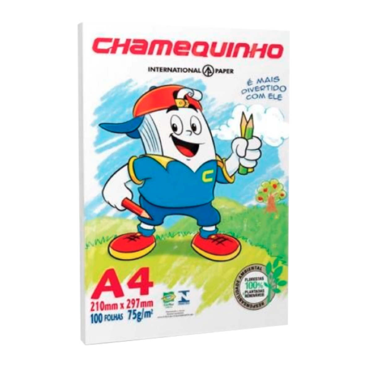 Papel A4 Branco Chamequinho Chamex C/100 Folhas