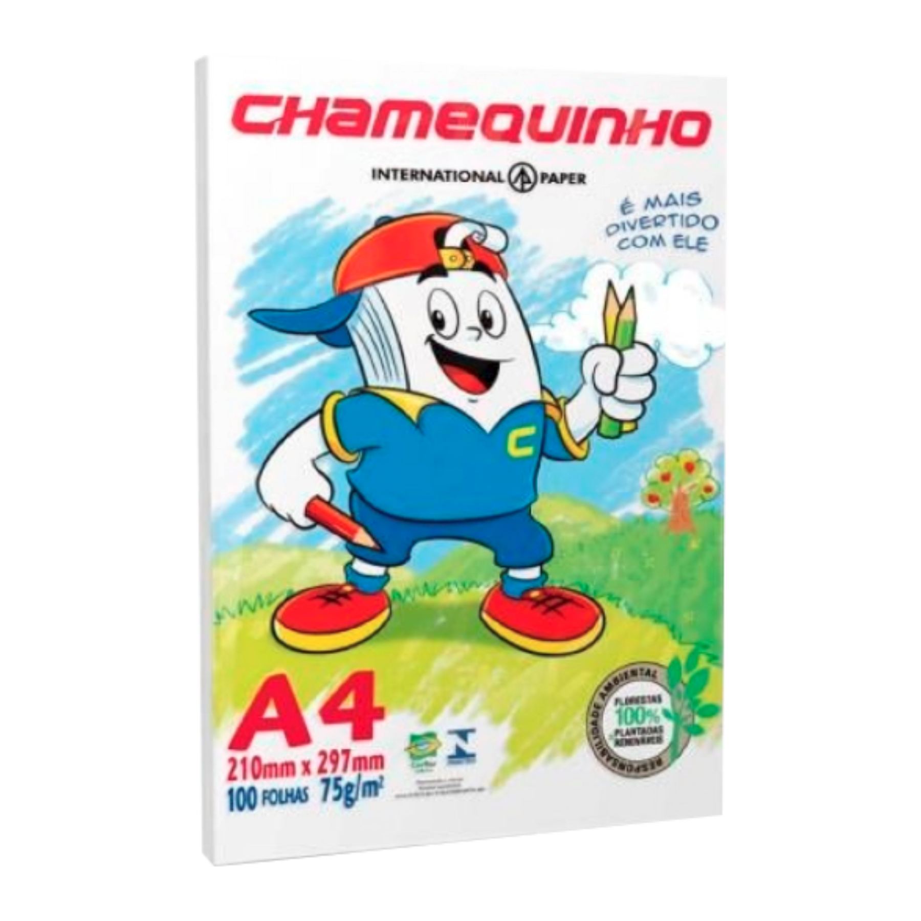 Papel A4 Branco Chamequinho Chamex C/100 Folhas