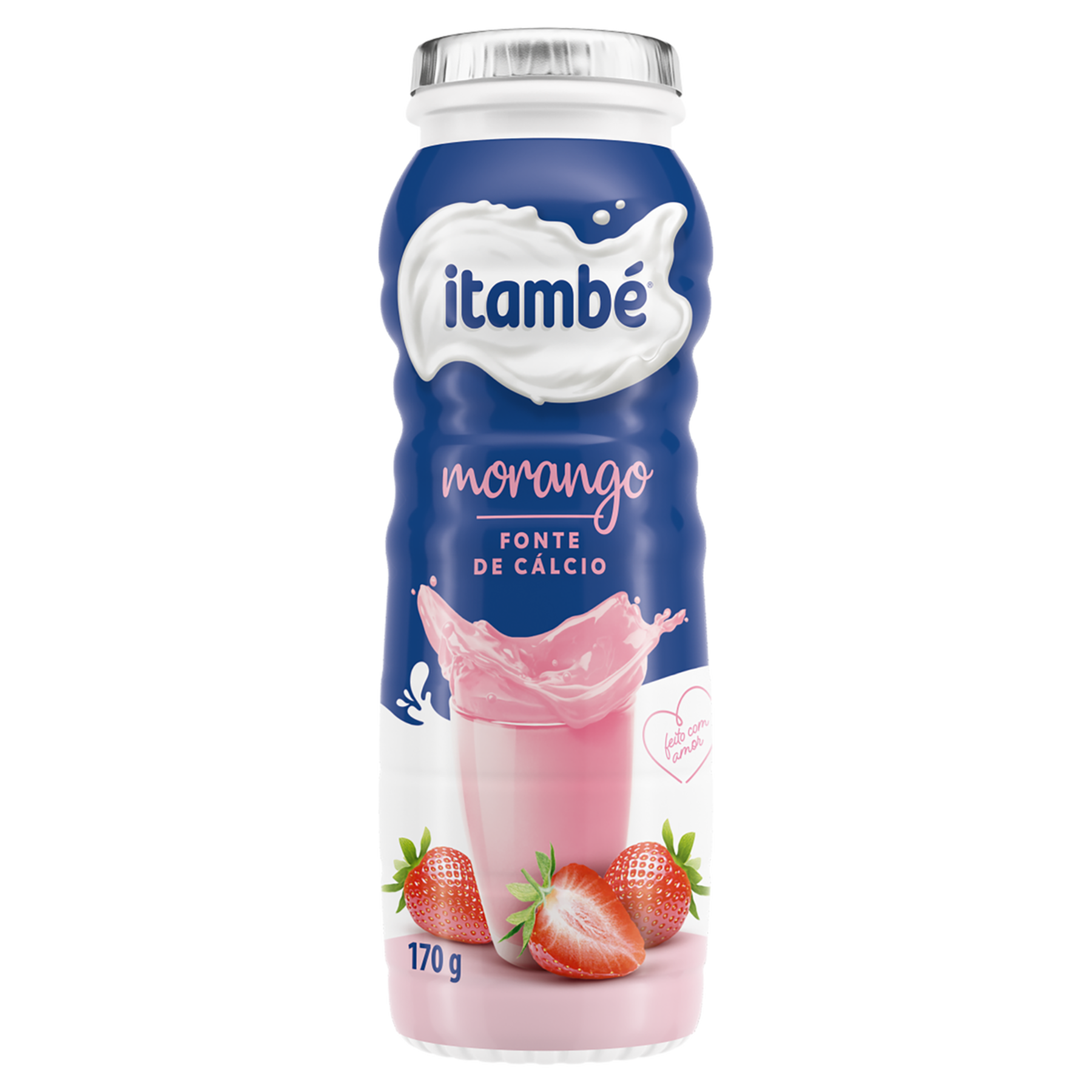 Iogurte Parcialmente Desnatado Morango Itambé Frasco 170g