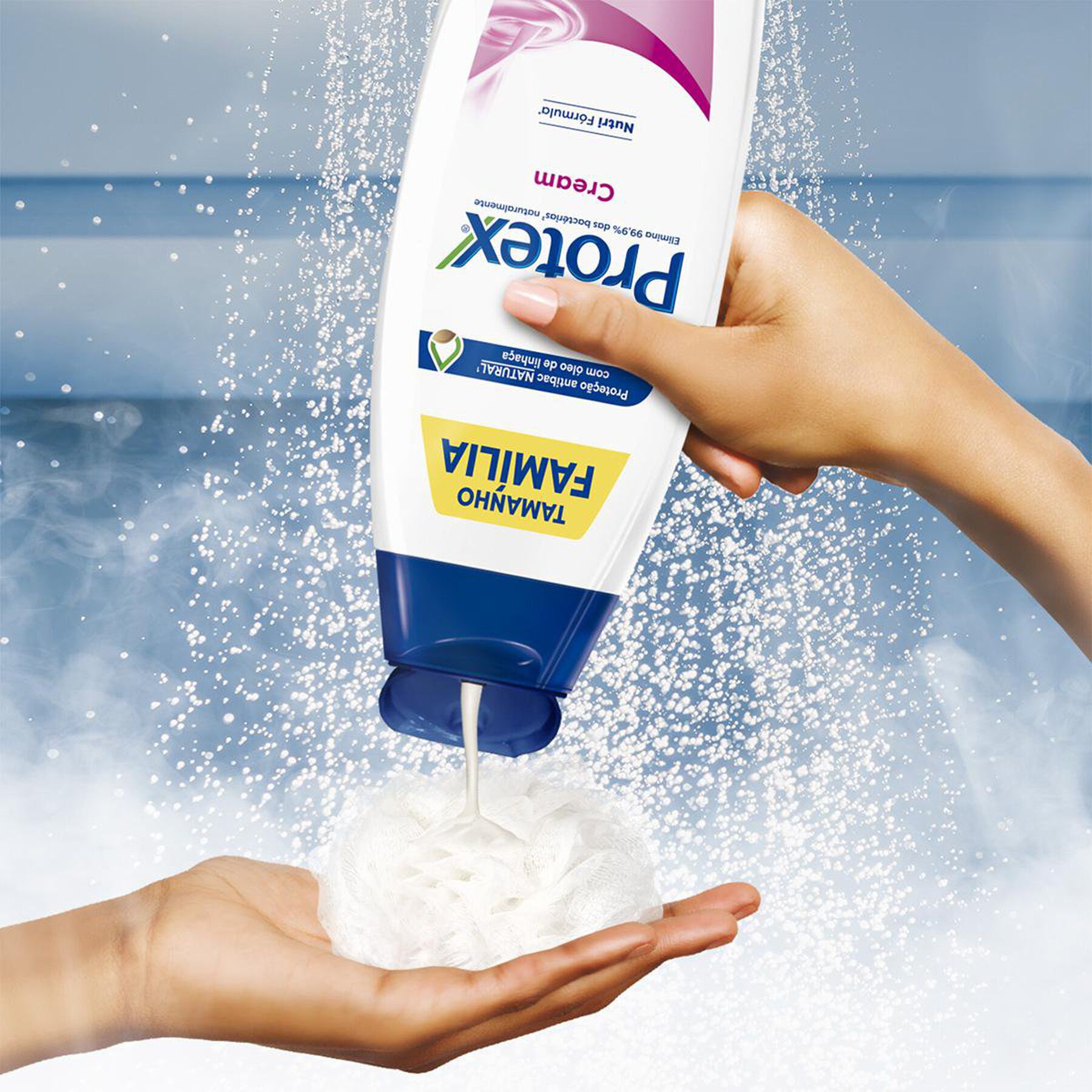 Sabonete Líquido Antibacteriano Cream Protex Frasco 650ml - Embalagem Tamanho Família