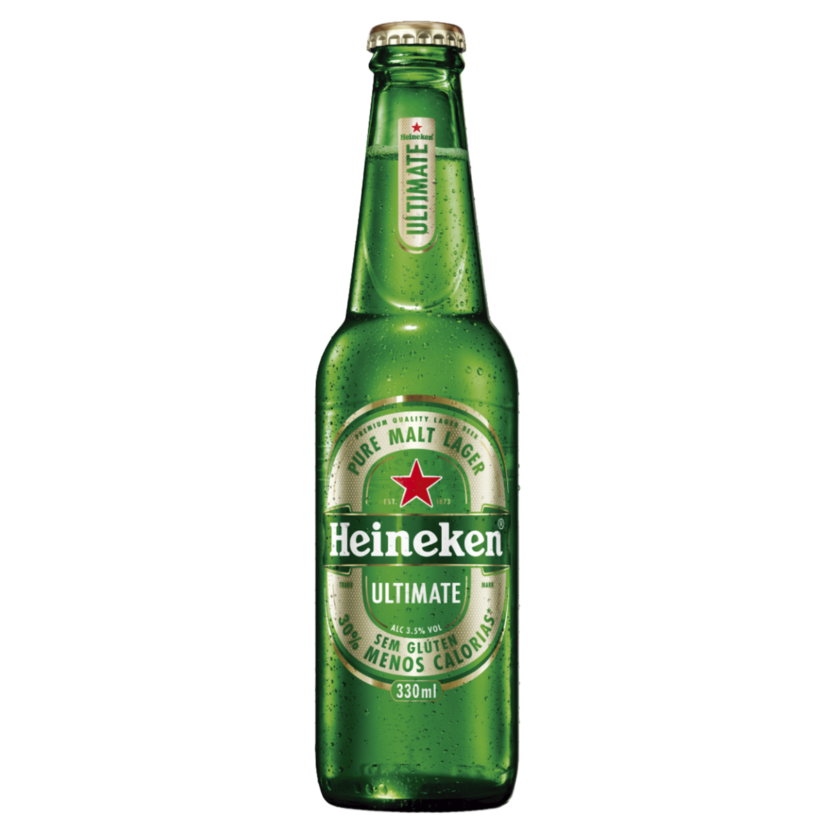 Cerveja Lager Puro Malte sem Gl&uacute;ten Heineken Ultimate Garrafa 330ml