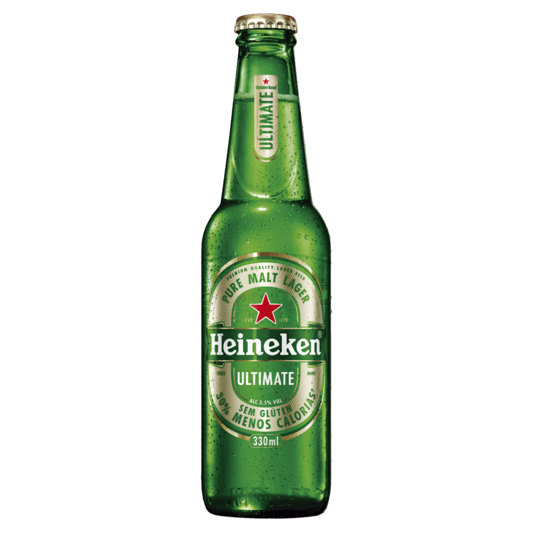 Cerveja Lager Puro Malte sem Gl&uacute;ten Heineken Ultimate Garrafa 330ml