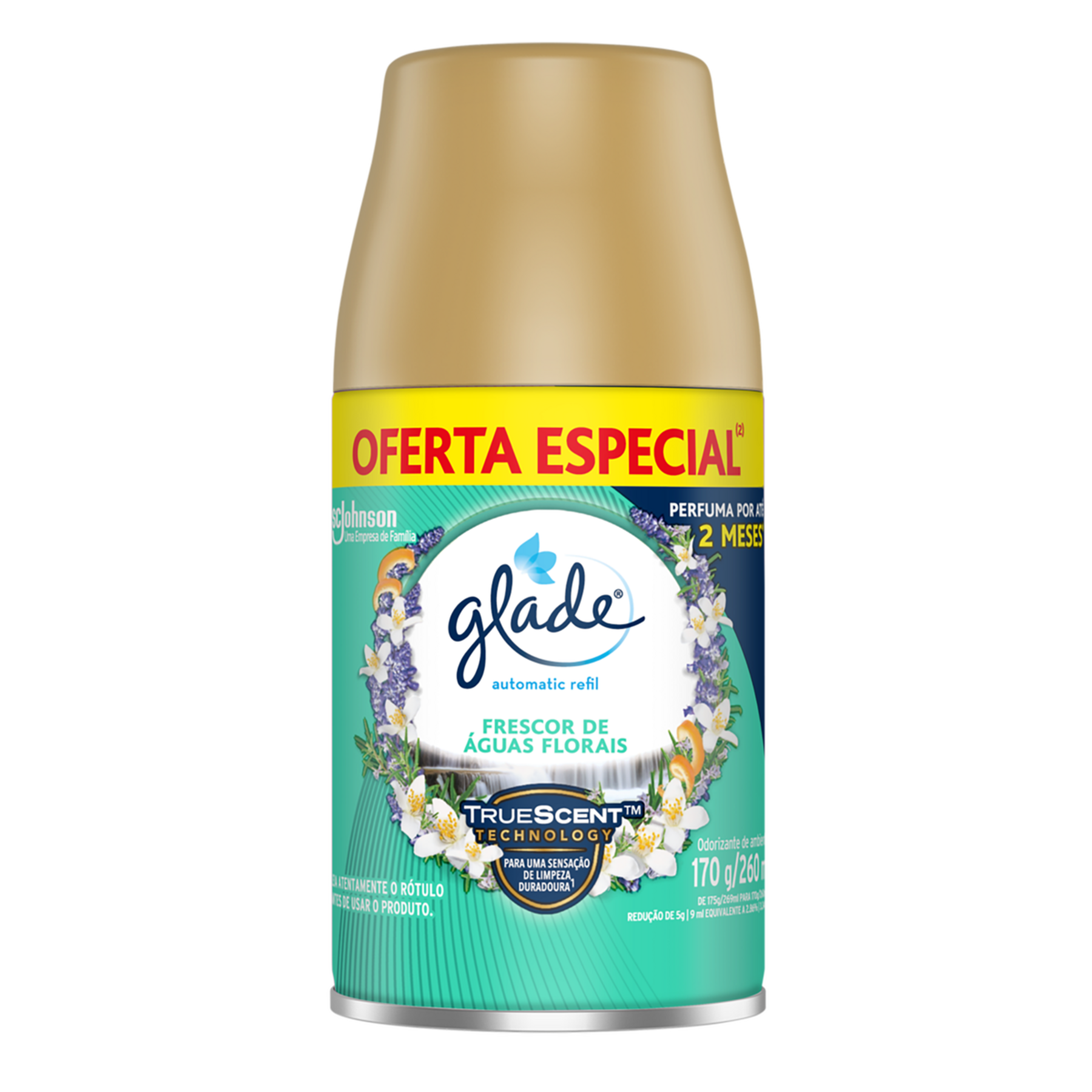 Odorizador de Ambiente Frescor de &Aacute;guas Florais Glade Automatic Frasco 260ml Refil