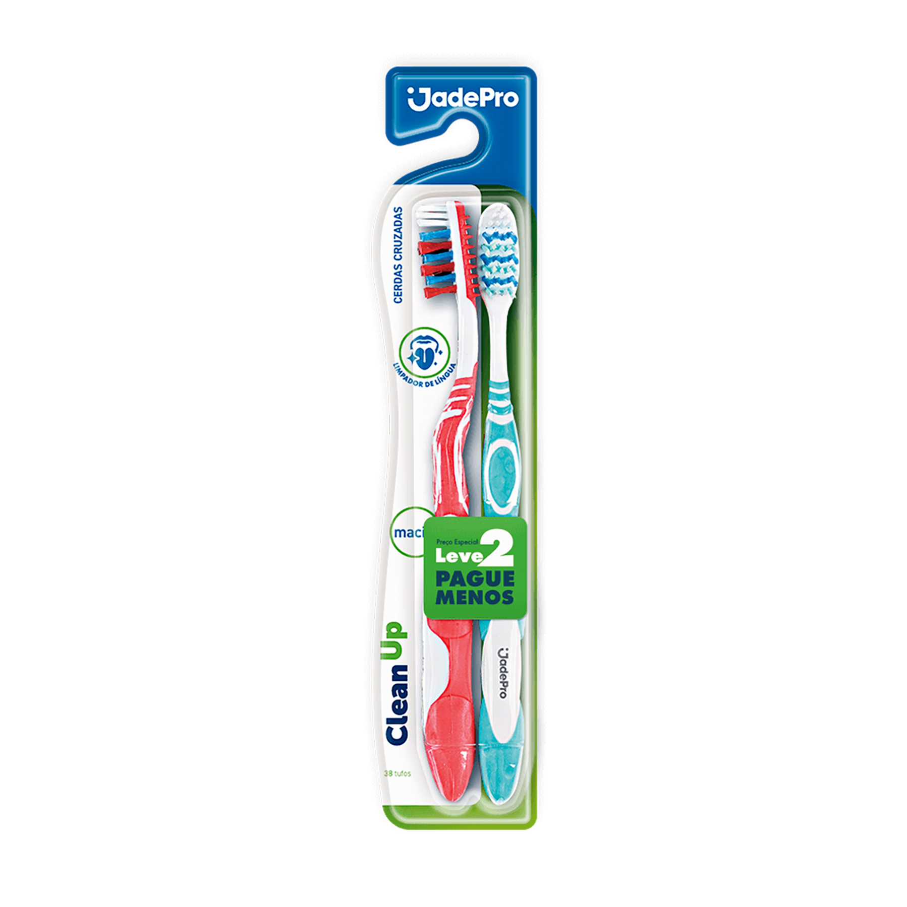 Escova Dental Clean Up 709 Jadefrog - Embalagem Leve 2 Pague 1