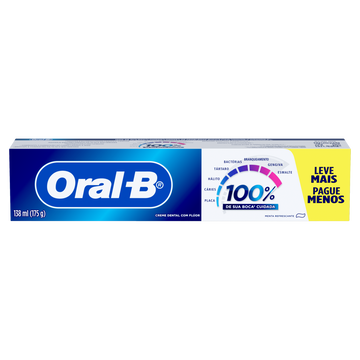 Creme Dental Menta Refrescante Oral-B Caixa 175g - Embalagem Leve Mais Pague Menos