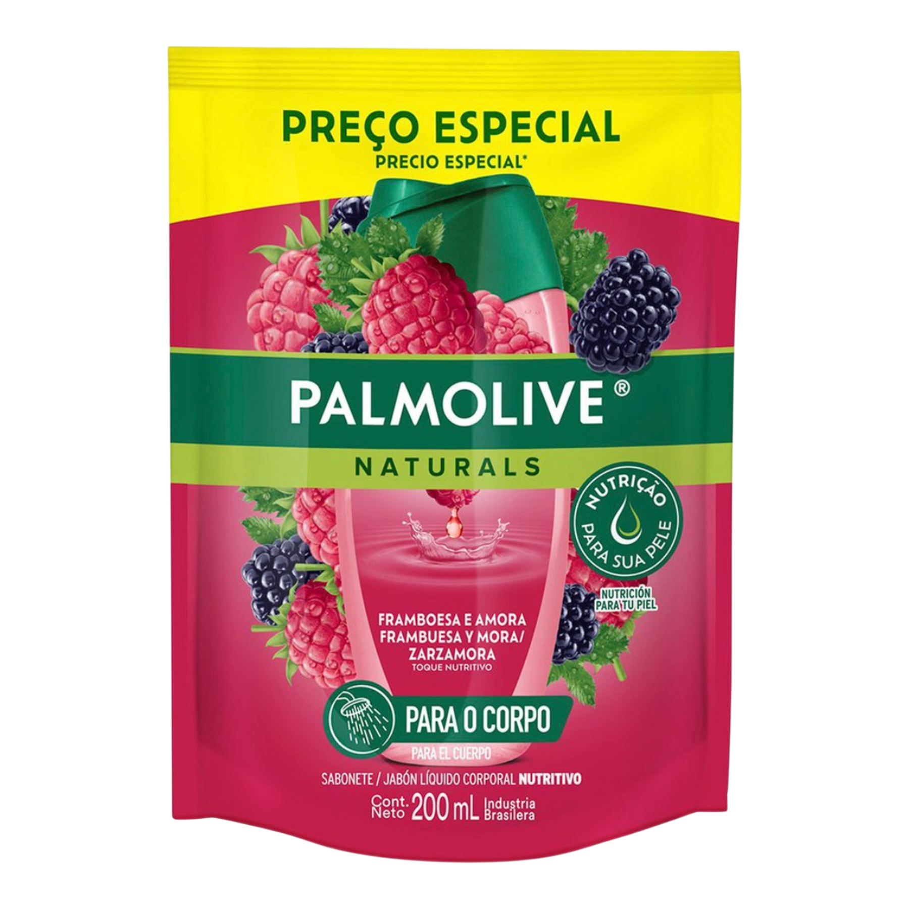 Sabonete L&iacute;quido Palmolive Naturals Toque Nutritivo Sach&ecirc; 200ml