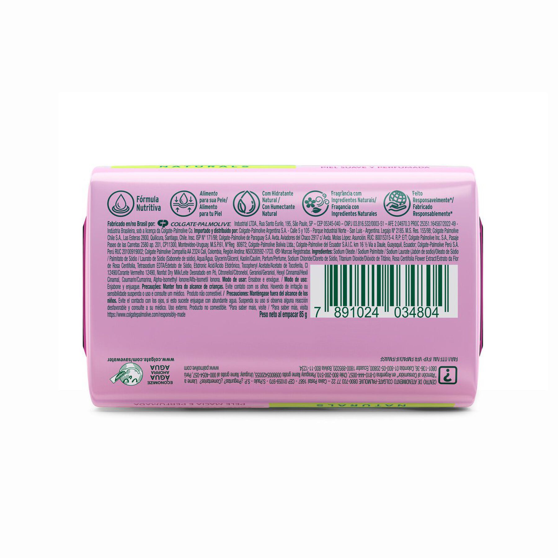 Sabonete em Barra Nutrição Cremosa Leite e Pétalas de Rosas Palmolive Naturals Envoltório 85g