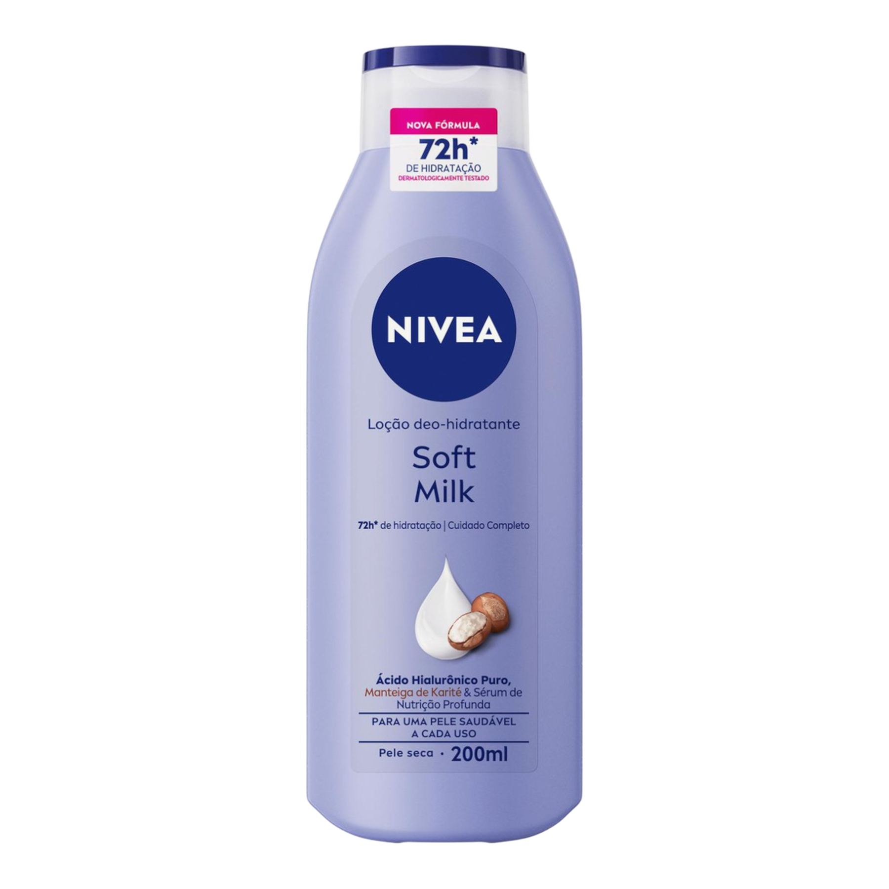 Lo&ccedil;&atilde;o Deo-Hidratante Nivea Soft Milk Frasco 200ml