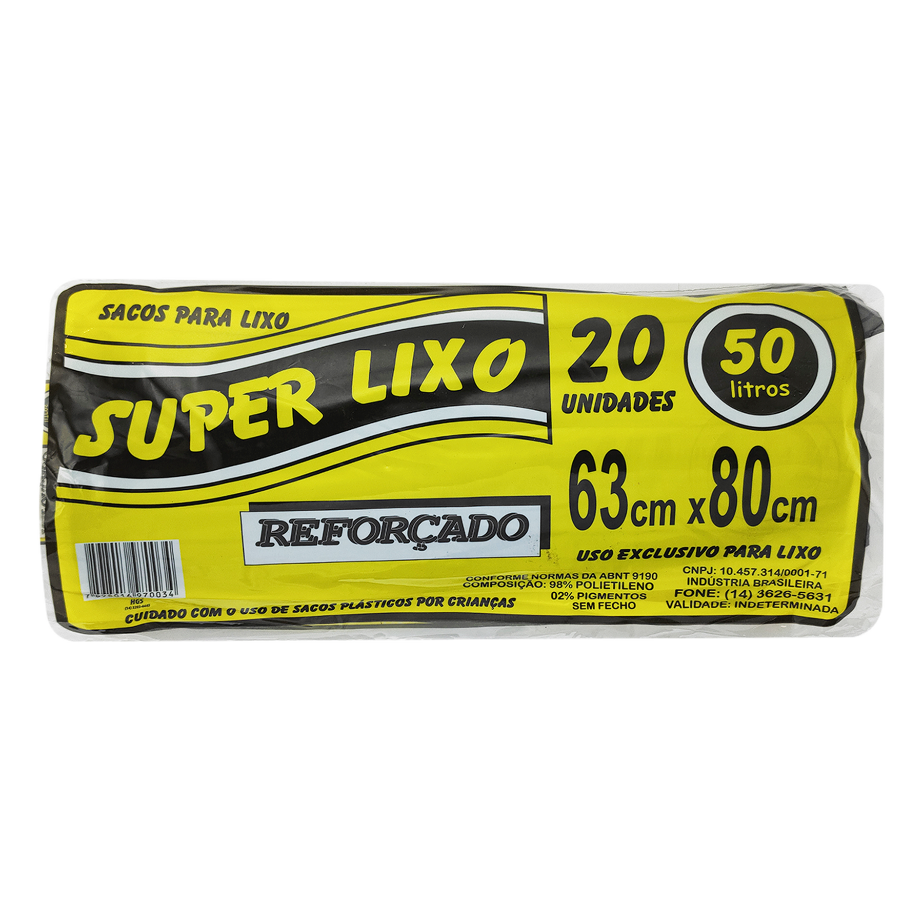 Saco Lixo Super Lixo 50l C/20 Unidades