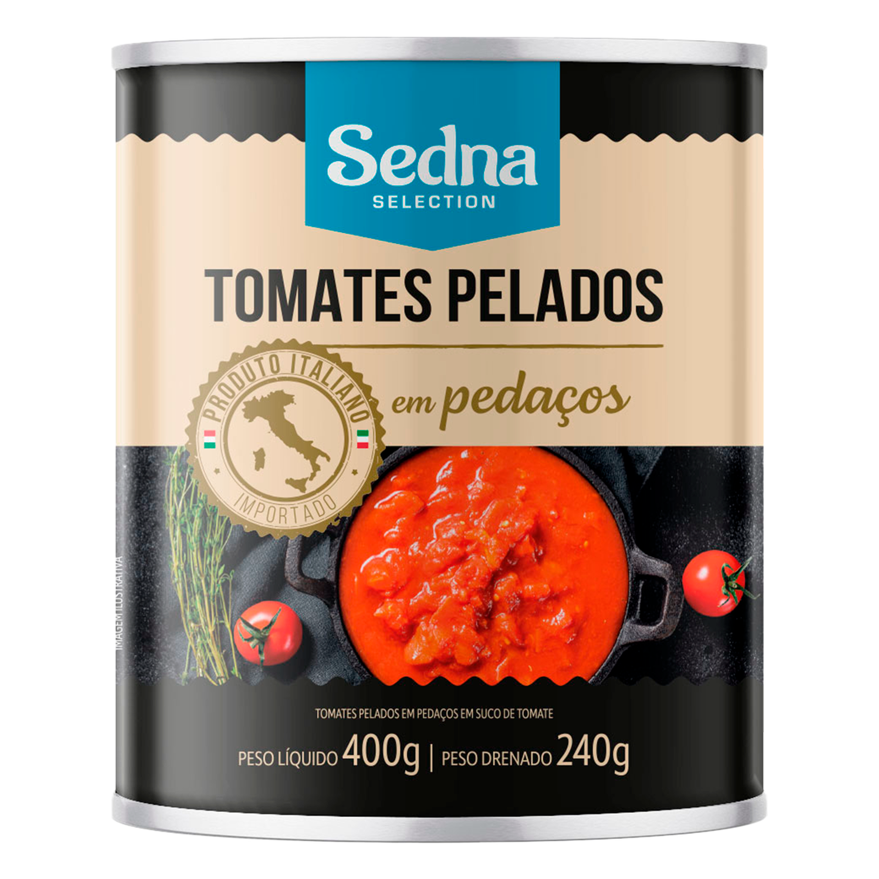 Tomates Pelados em Pedaços Sedna Lata 400g