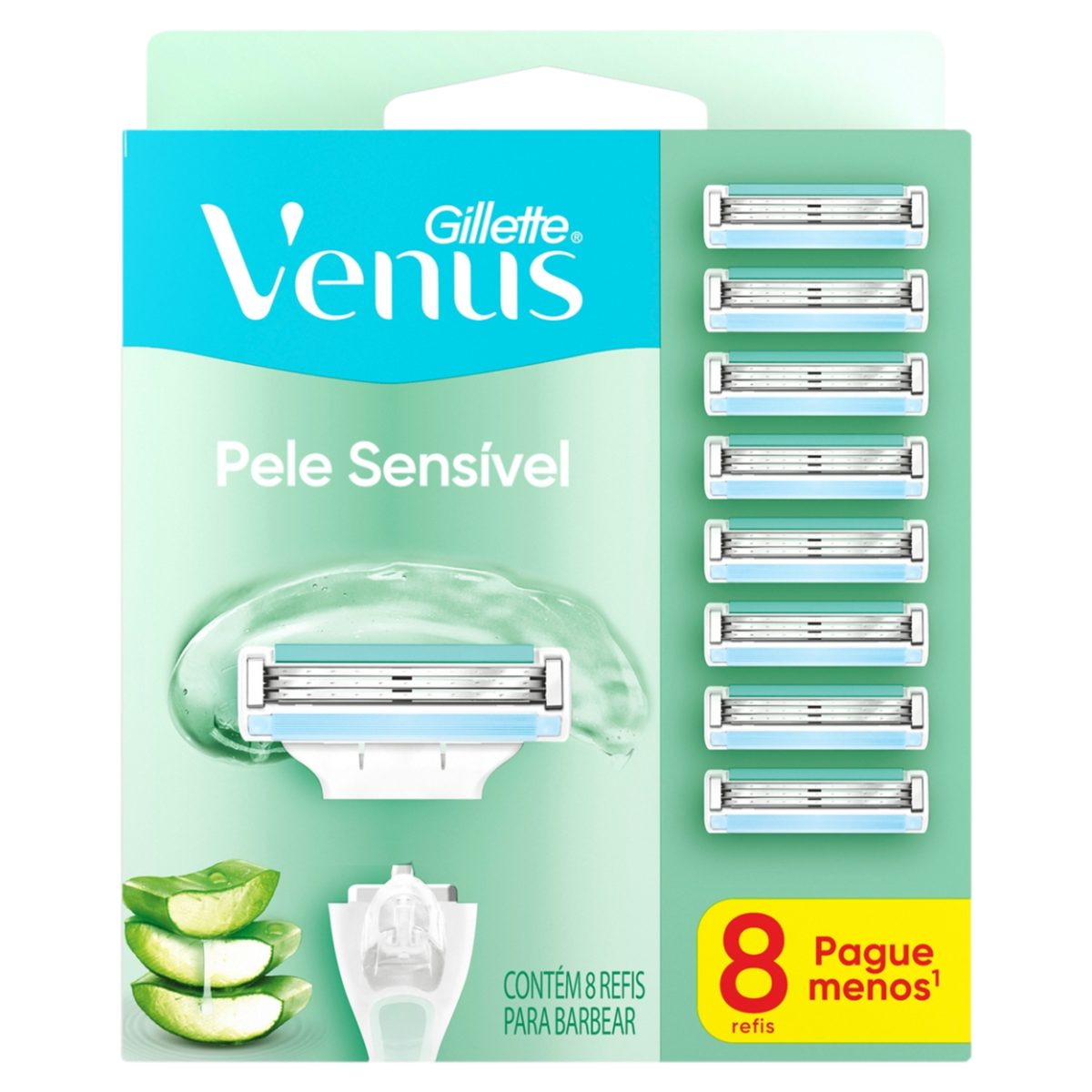 Carga de Aparelho para Barbear Gillette Venus C/8 Unidades Leve Mais Pague Menos