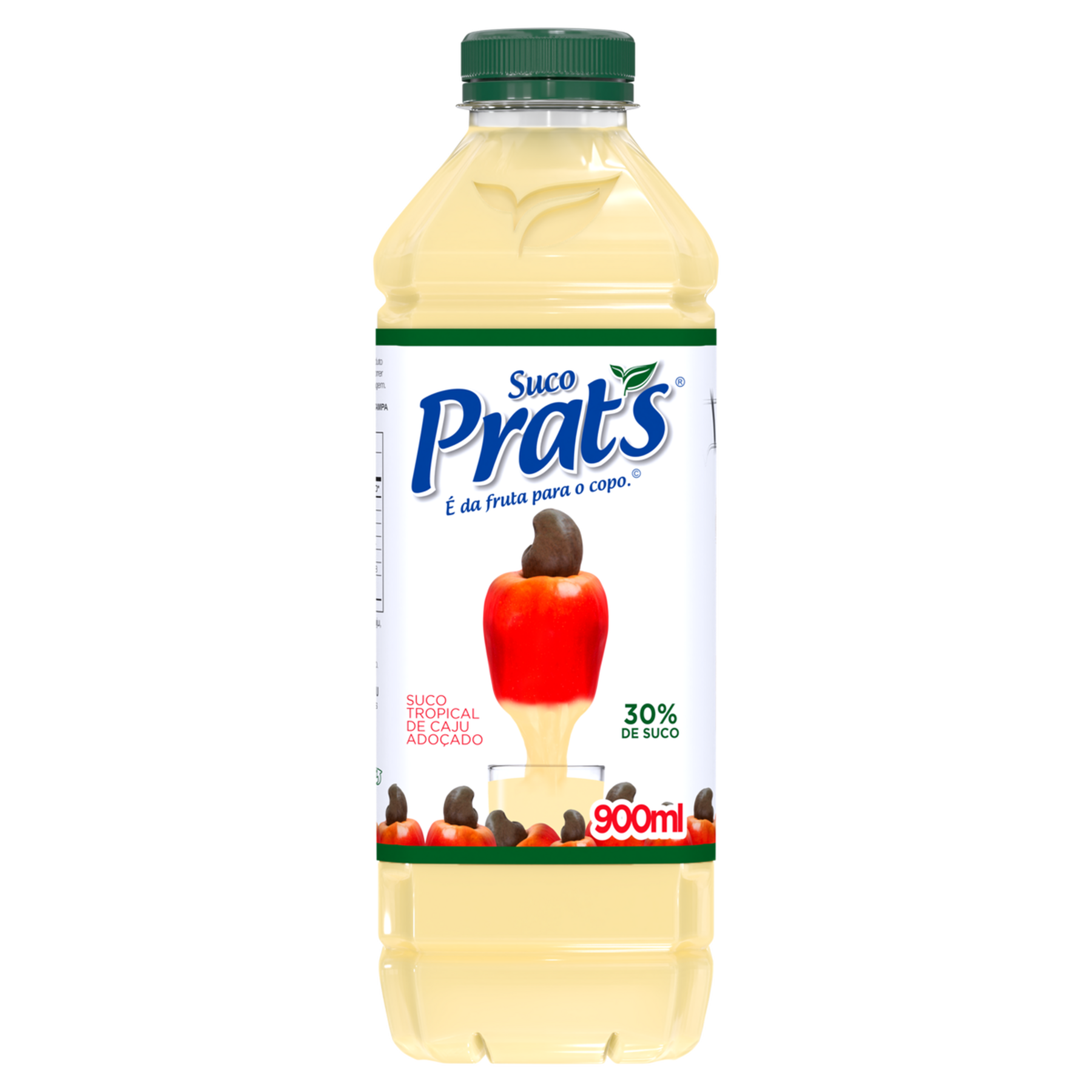 Suco Ado&ccedil;ado Caju Prat's Garrafa 900ml