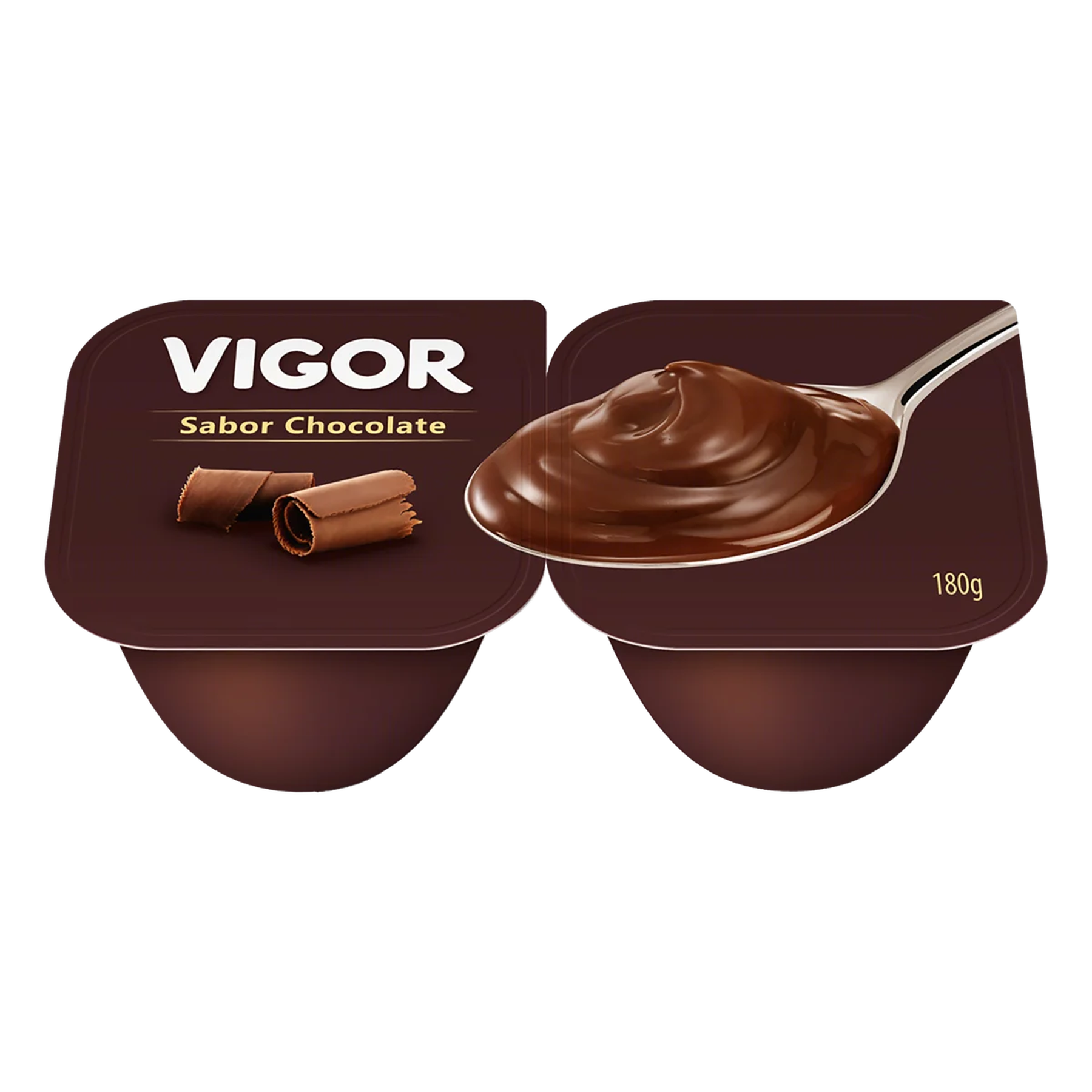 Sobremesa L&aacute;ctea Chocolate Vigor Pote 180g 2 Unidades&nbsp;
