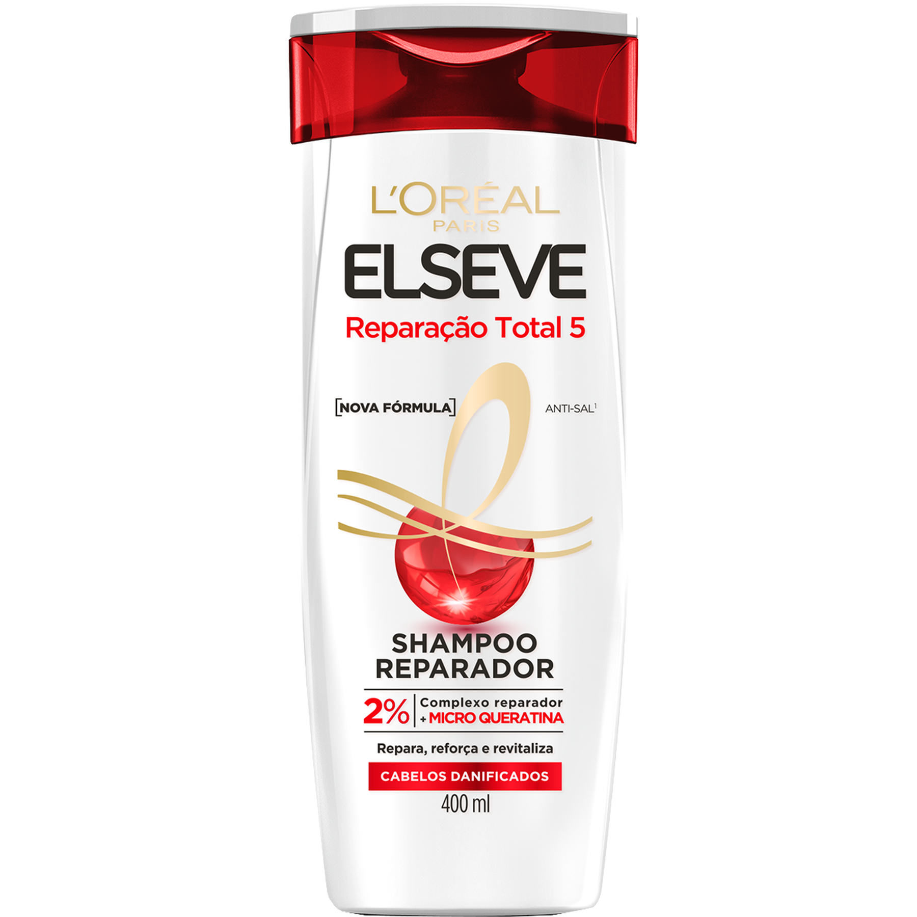 Shampoo Reparador L'Or&eacute;al Paris Elseve Repara&ccedil;&atilde;o Total 5 Frasco 400ml