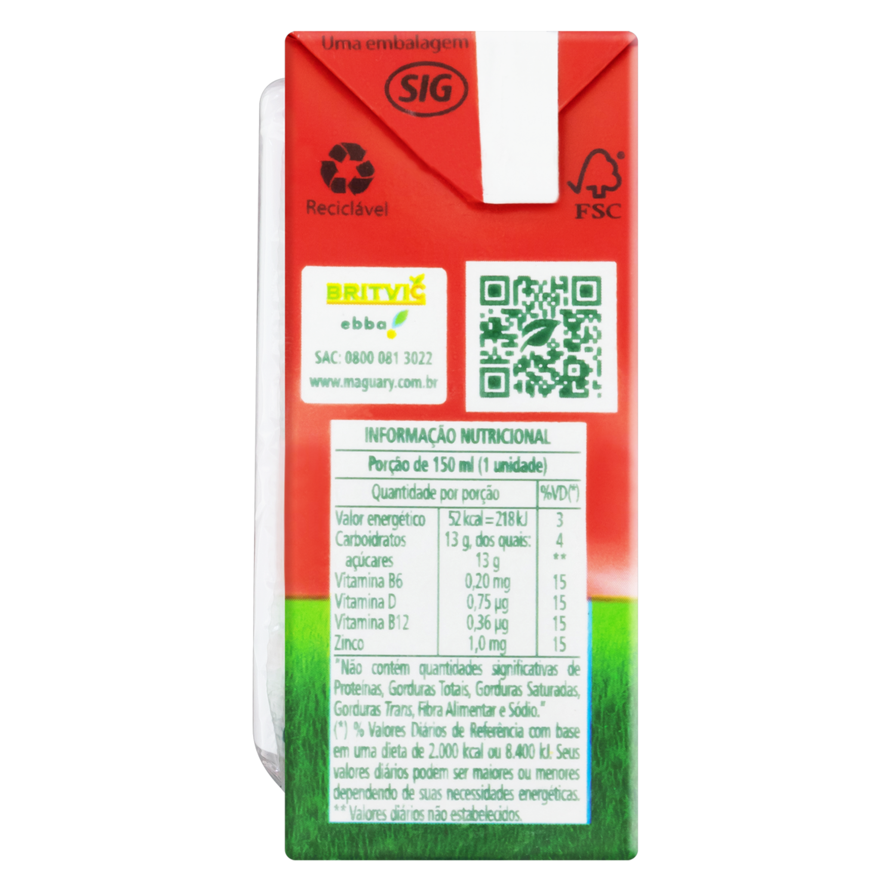 Bebida Adoçada Morango Fruit Shoot Maguary Caixa 150ml