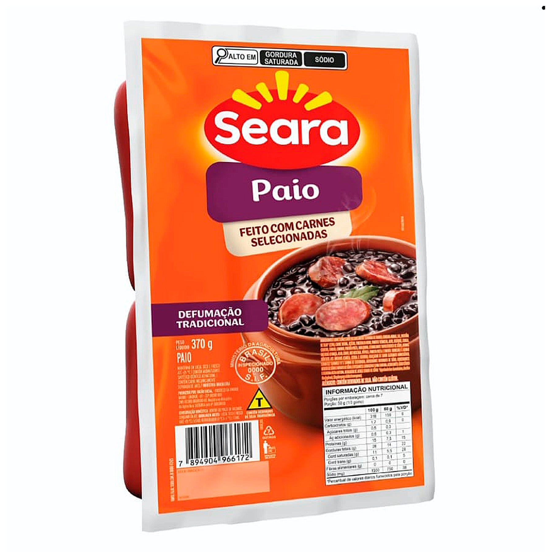 Lingui&ccedil;a Paio Seara Pacote 370g