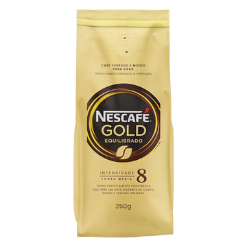 Café Torrado e Moído Equilibrado Nescafé Gold Pacote 250g