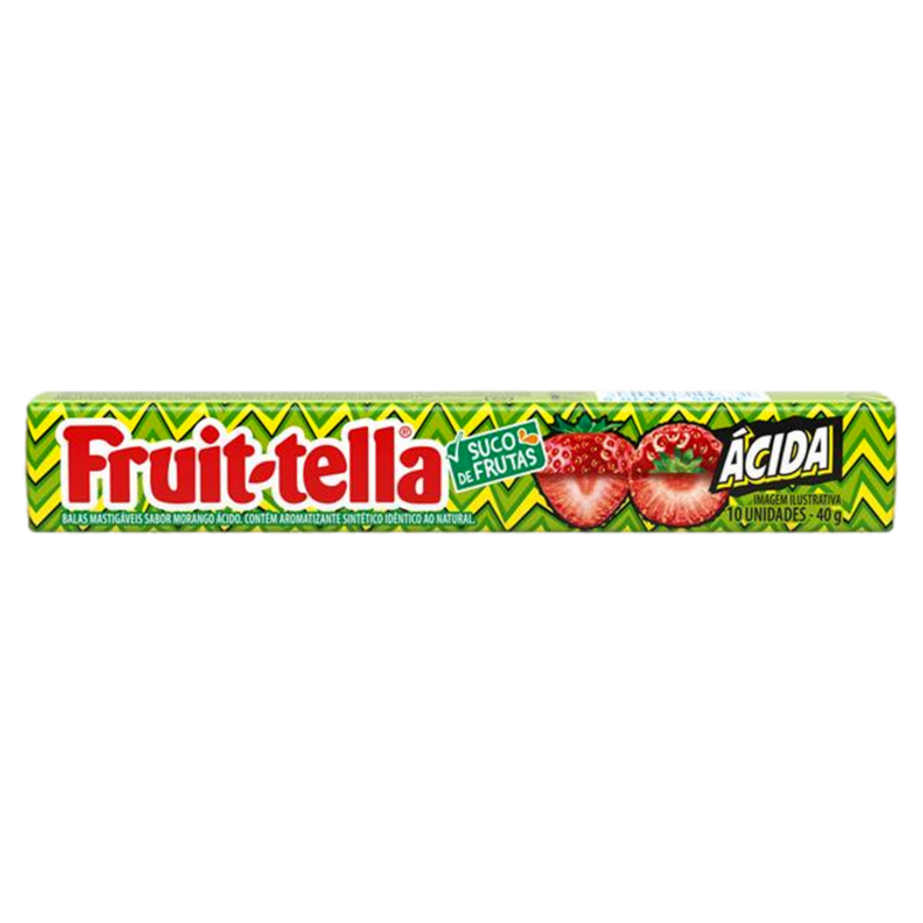 Bala Ácida Morango Fruit-Tella Pacote 40g