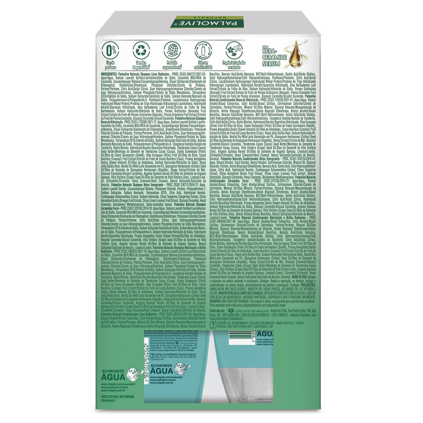 Shampoo + Condicionador Boom de Hidratação Palmolive Naturals 350ml Cada