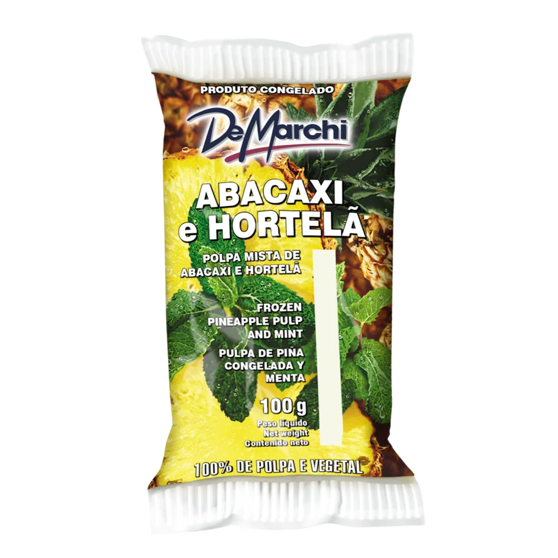 Polpa de Fruta Congelada de Abacaxi com Hortel&atilde; De Marchi Pacote 100g