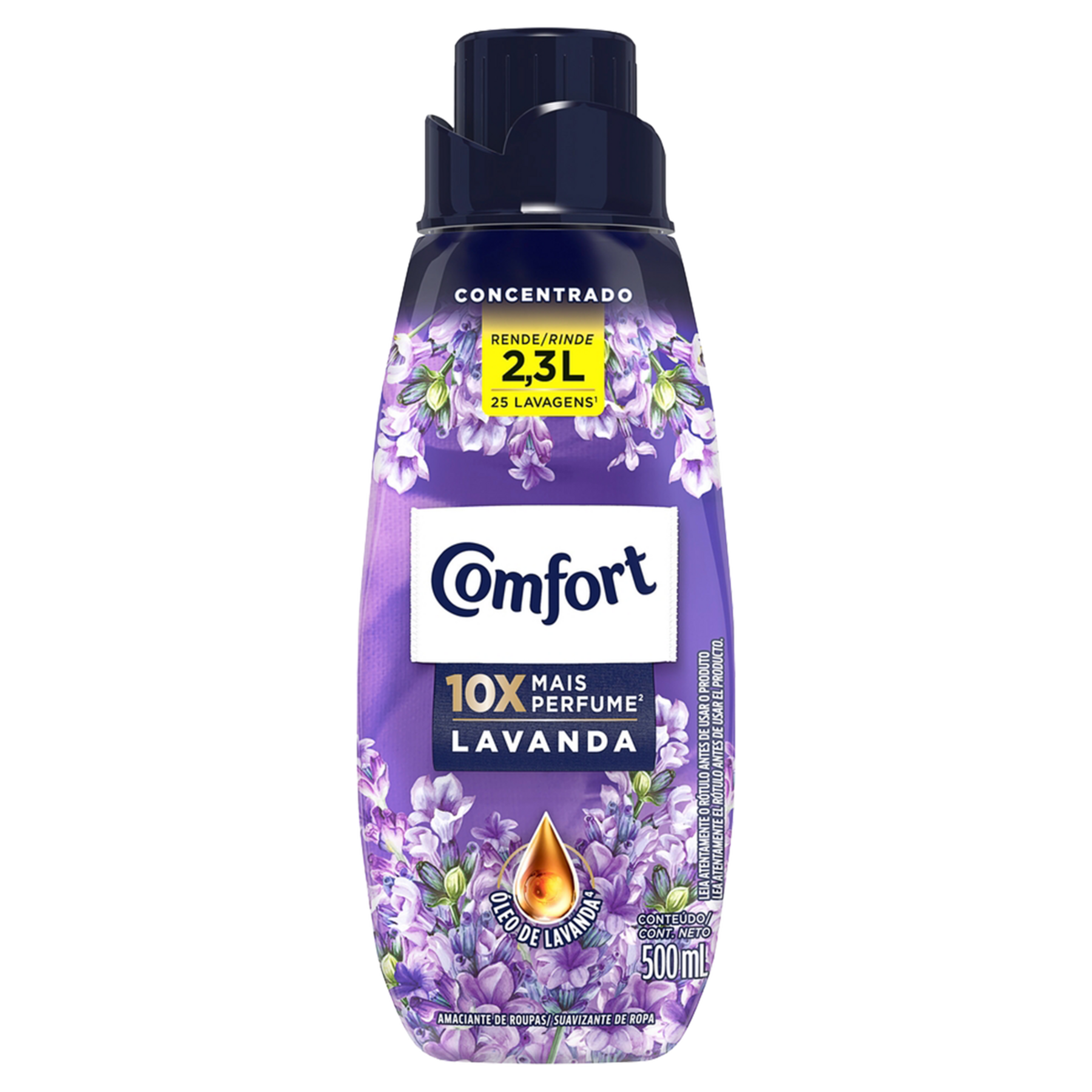 Amaciante de Roupa Concentrado Explos&atilde;o de Lavanda Comfort Frasco 500ml
