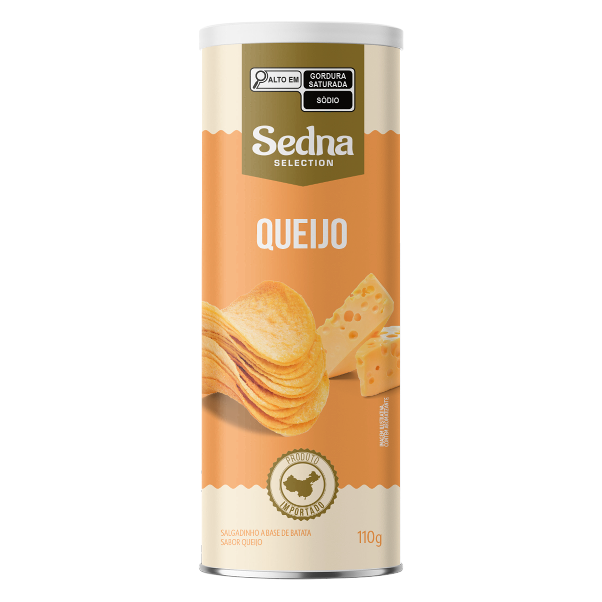Salgadinho Batata Queijo Sedna Tubo 110g