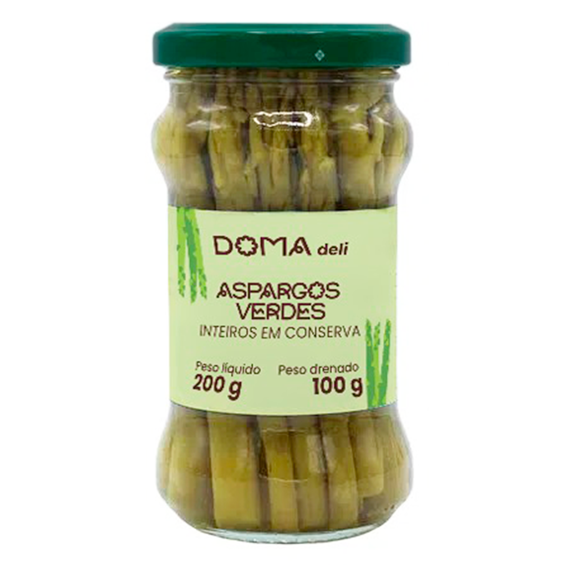 Aspargos Verdes Inteiros Doma Vidro 100g