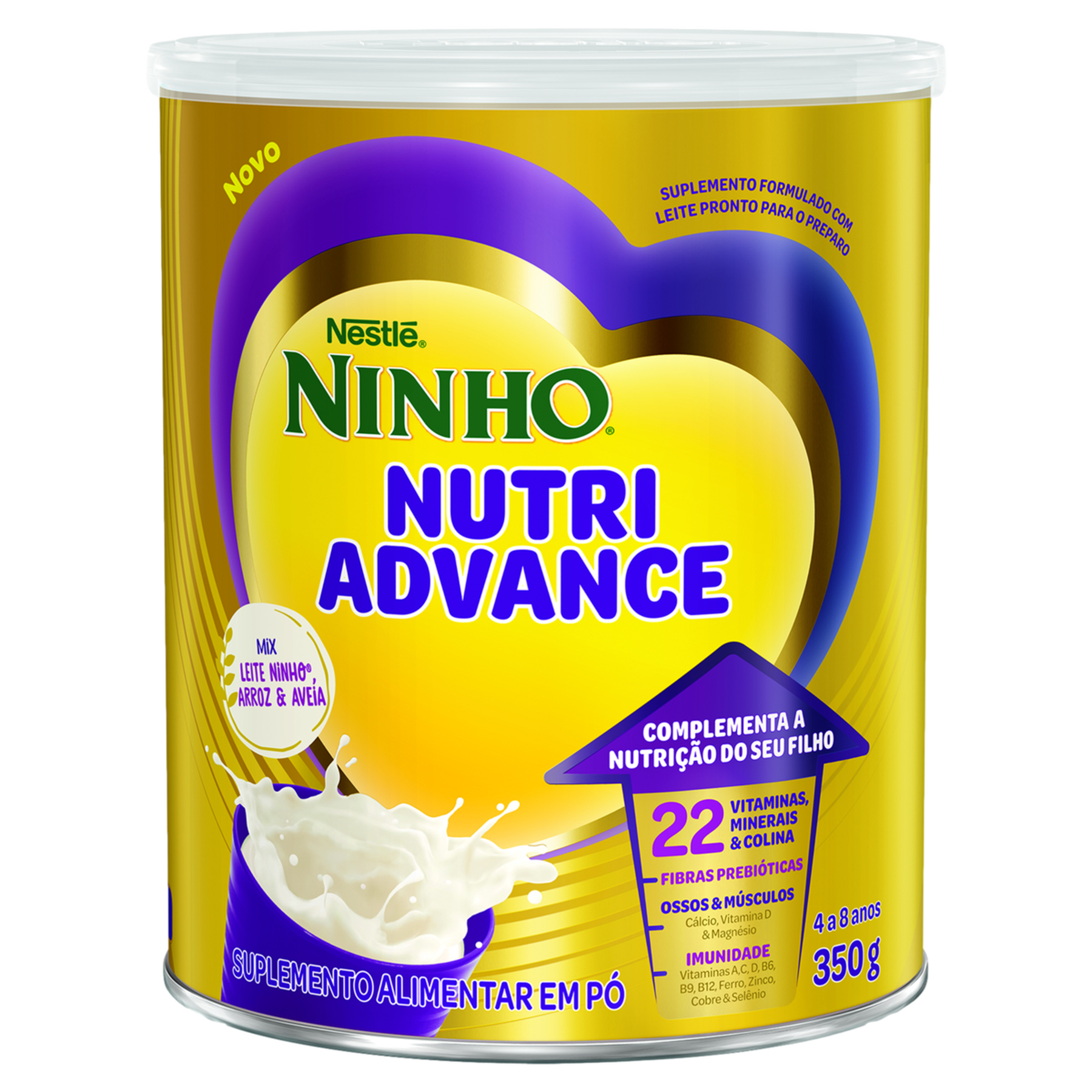 Suplemento Alimentar em P&oacute; Mix Nutri Advance Ninho Lata 350g