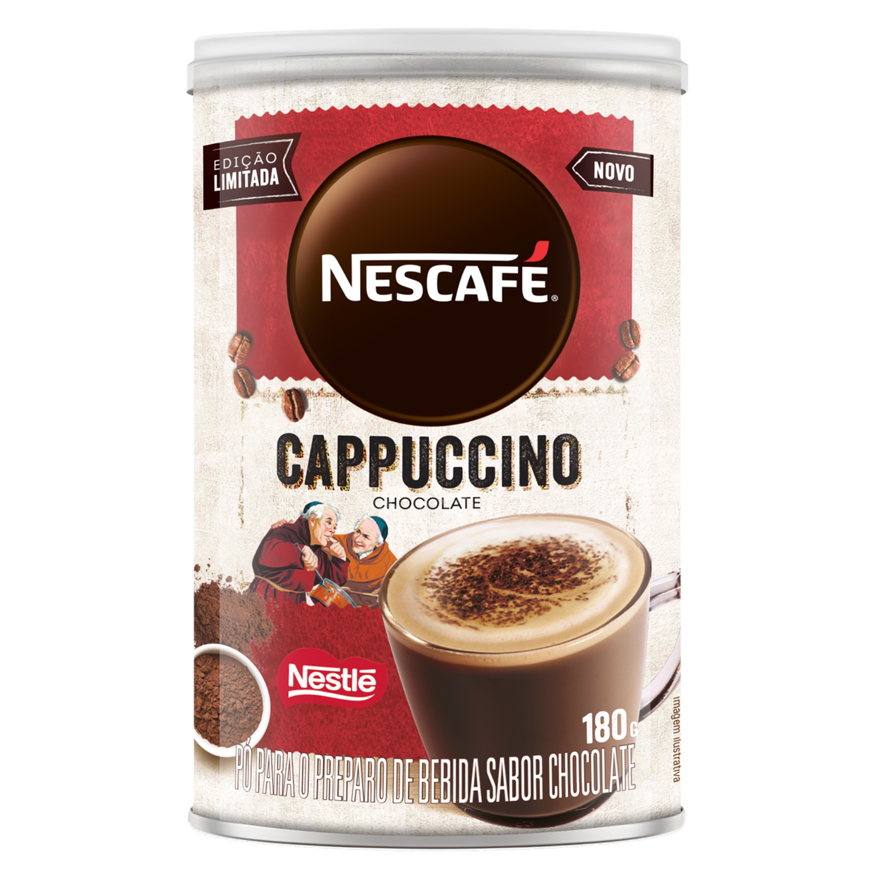 Cappuccino Solúvel Chocolate Nescafé Lata 180g
