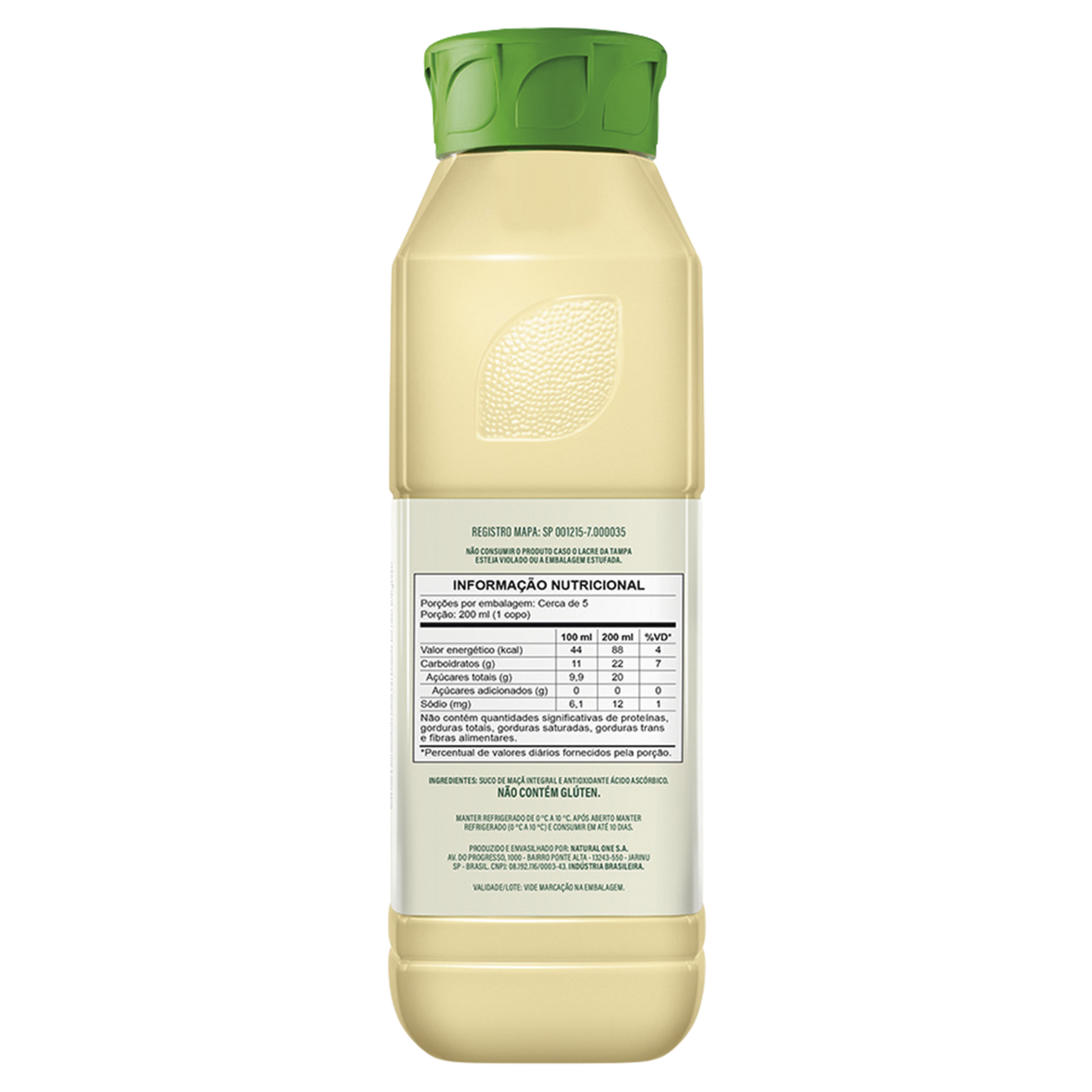 Suco Integral Ma&ccedil;&atilde; The Natural One Refrigerado Garrafa 900ml
