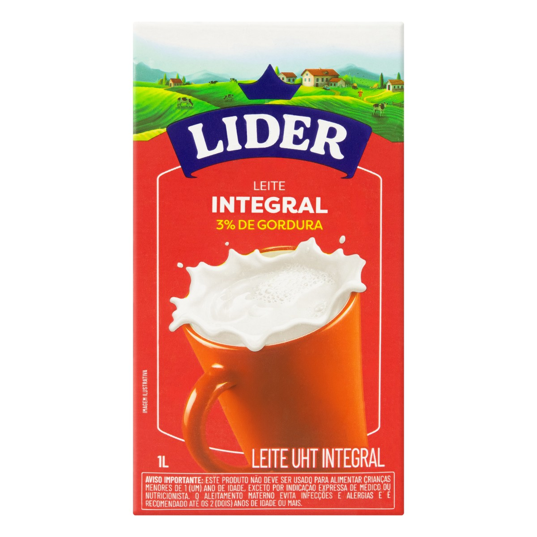 Leite UHT Integral Lider Caixa 1l