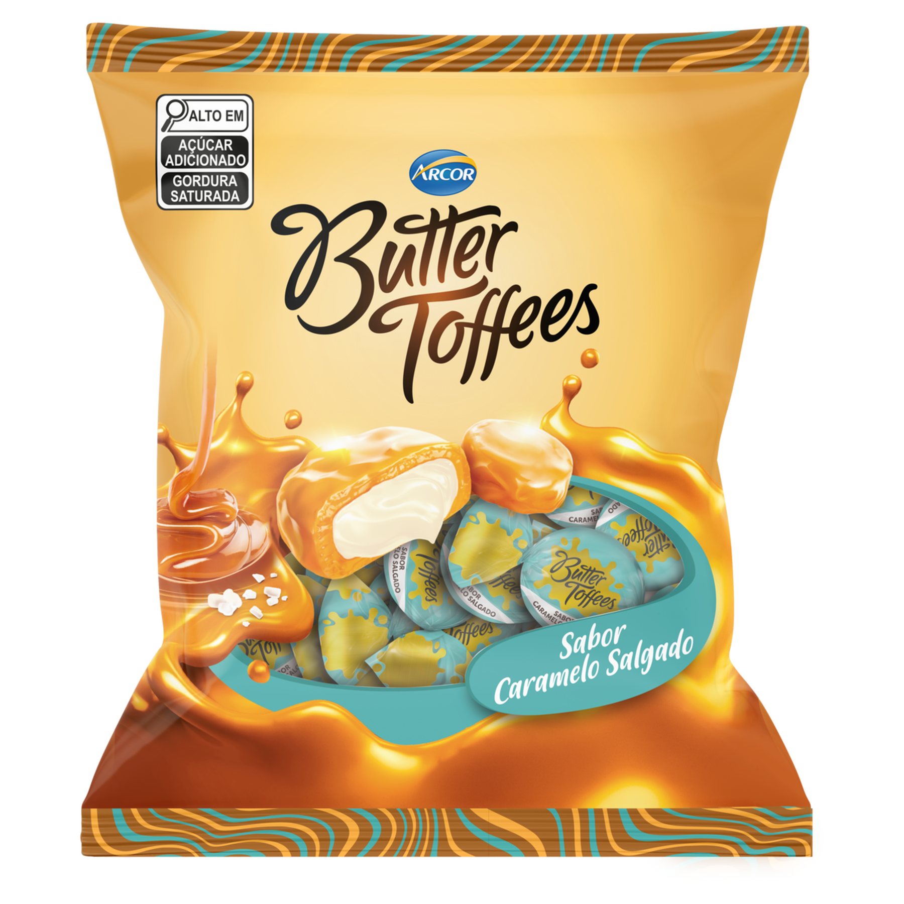 Bala Caramelo Salgado Butter Toffees Pacote 90g
