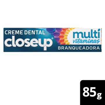 Creme Dental Proteção Branqueadora Closeup Multivitaminas + 12 Benefícios Caixa 85g