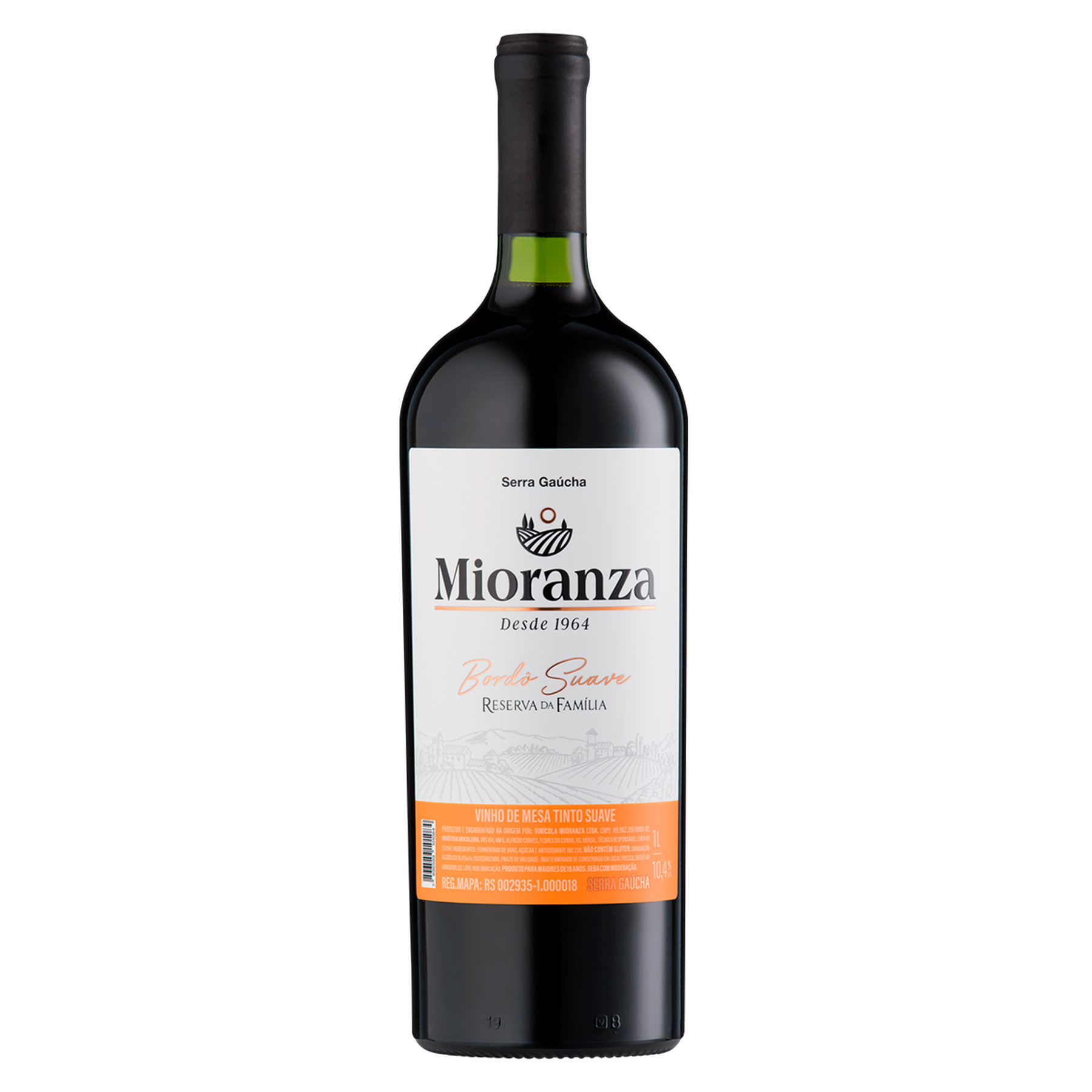 Vinho Tinto Bordô Suave Mioranza Garrafa 1l