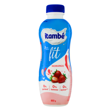 Iogurte Desnatado Morango Zero Lactose Itambé Fit Garrafa 850g