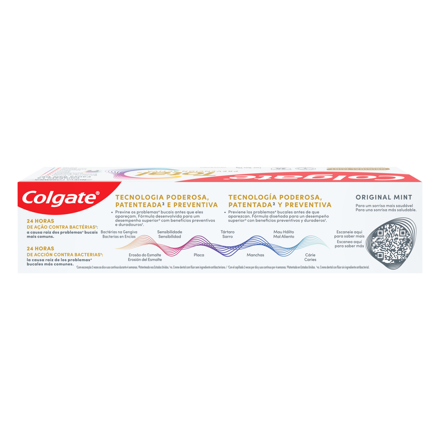 Creme Dental Original Mint Total Prevenção Ativa Colgate Caixa 90g