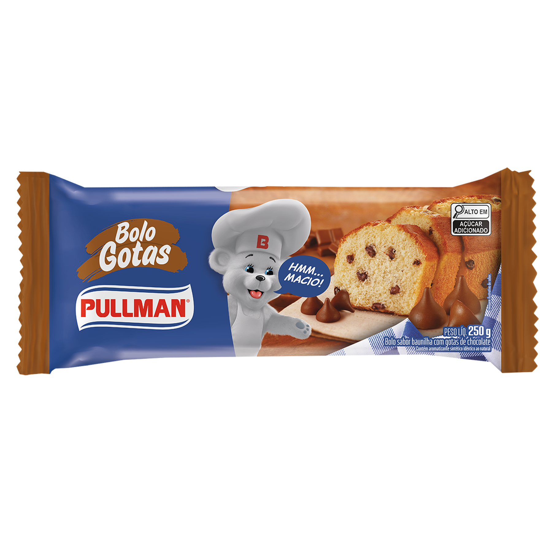 Bolo Gotas de Chocolate Pullman 250g&nbsp;