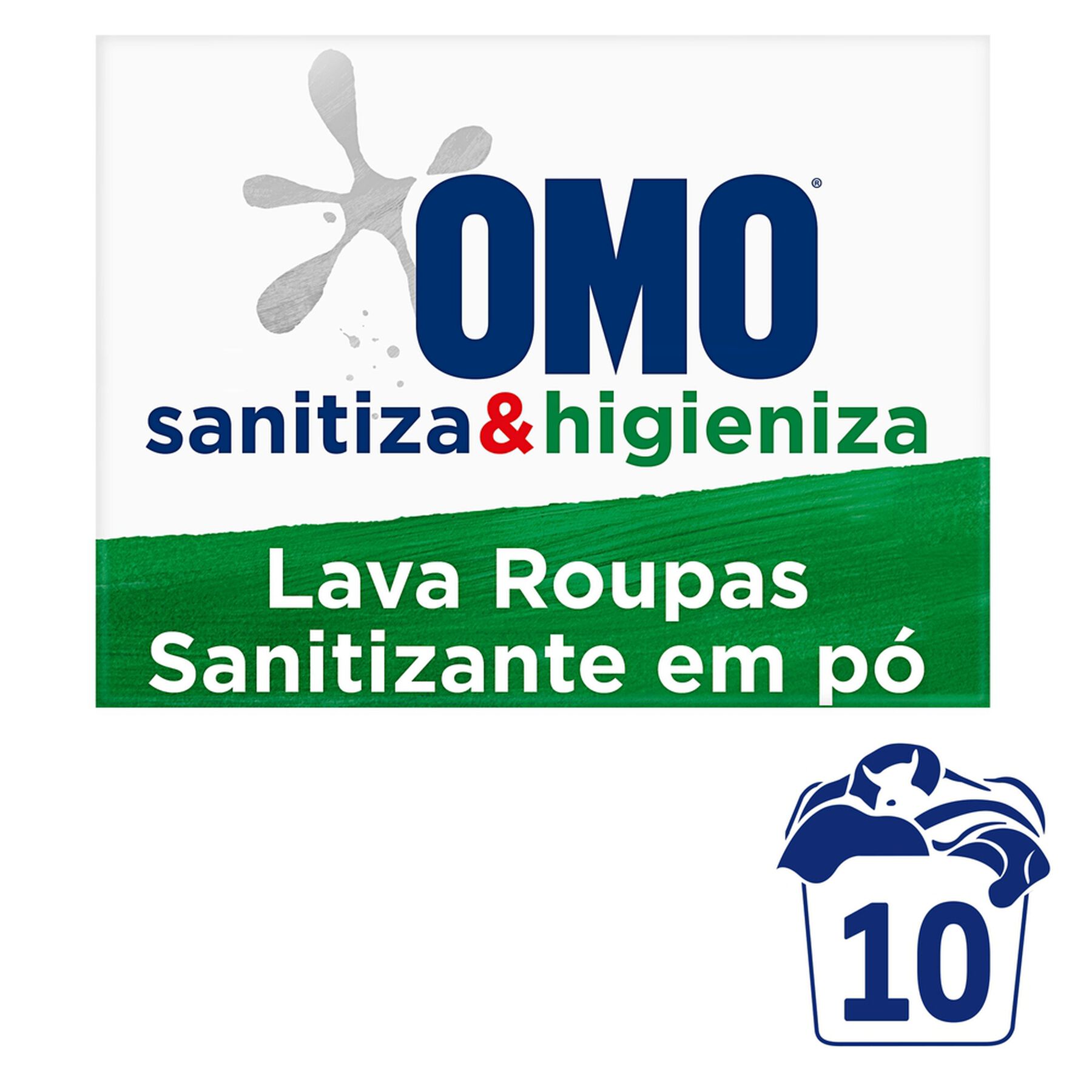 Lava Roupas em P&oacute; Lavagem Perfeita Omo Sanitiza e Higieniza Caixa 800g&nbsp;&nbsp;&nbsp;